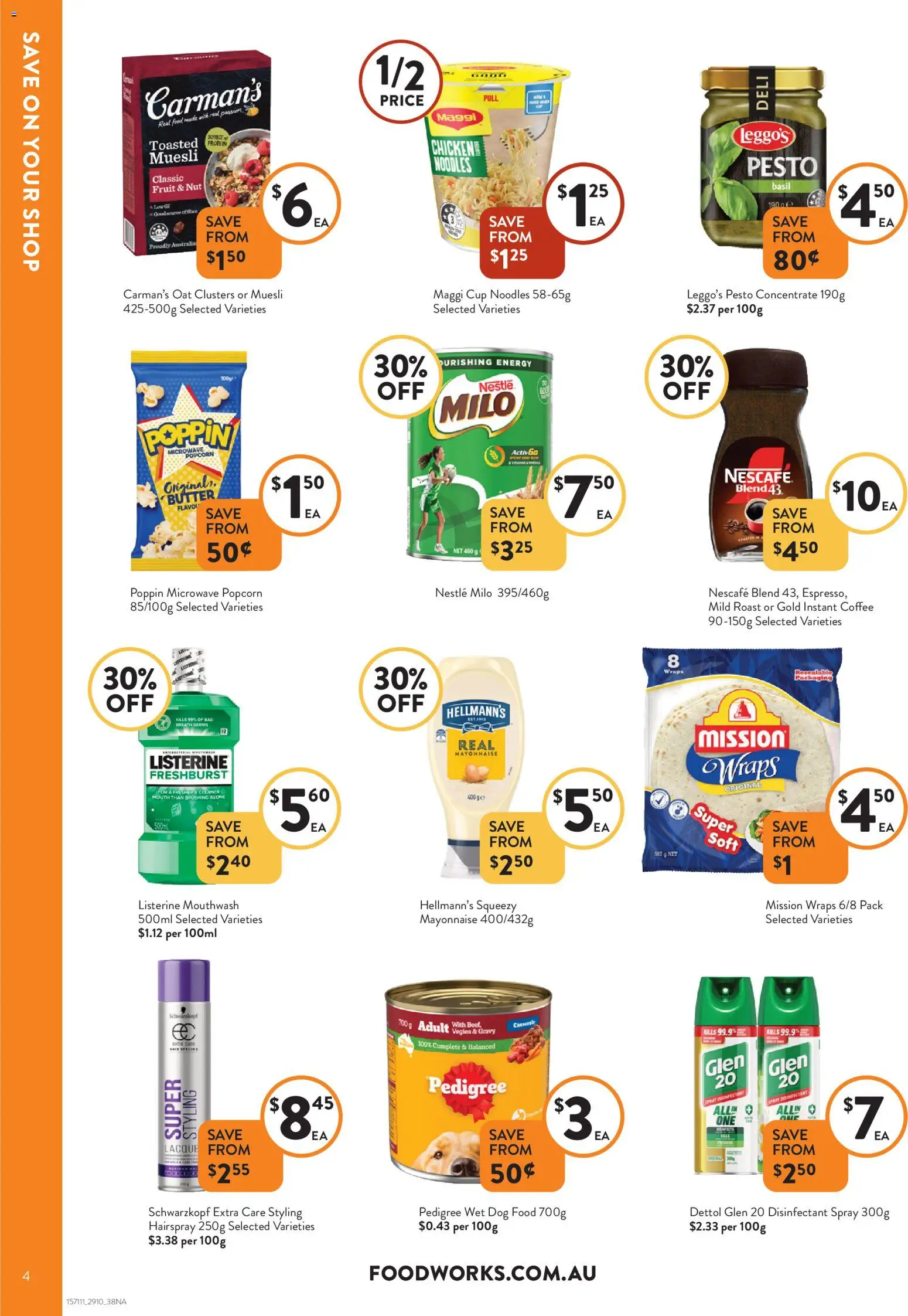 Foodworks catalogue - valid from 29.10.2025 | Page: 4 | Products: Coffee, Popcorn, Mayonnaise, Microwave