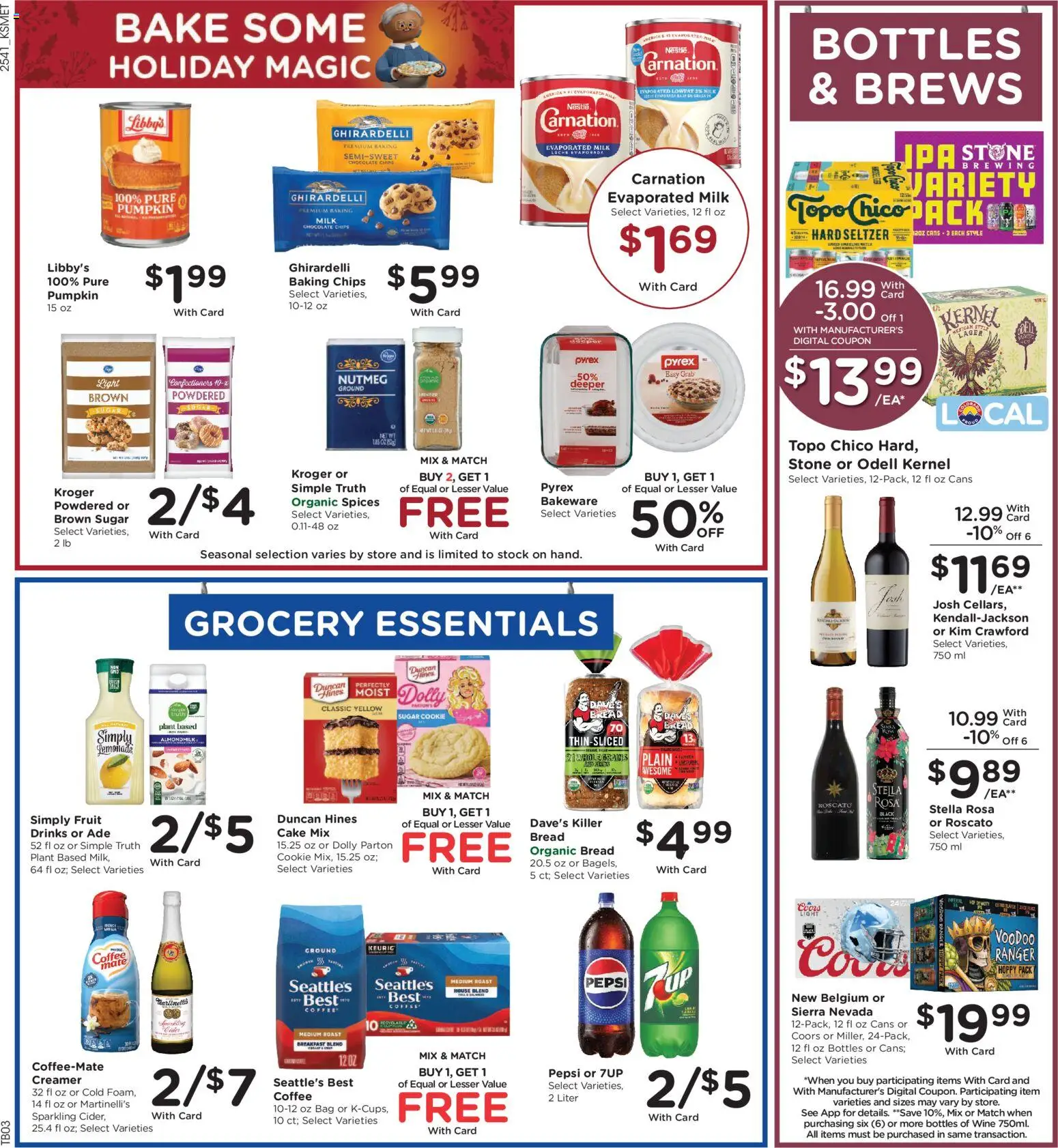 King Soopers Black Friday - valid from 12.11.2025 | Page: 5 | Products: Bread, Wine, Spices, Bag
