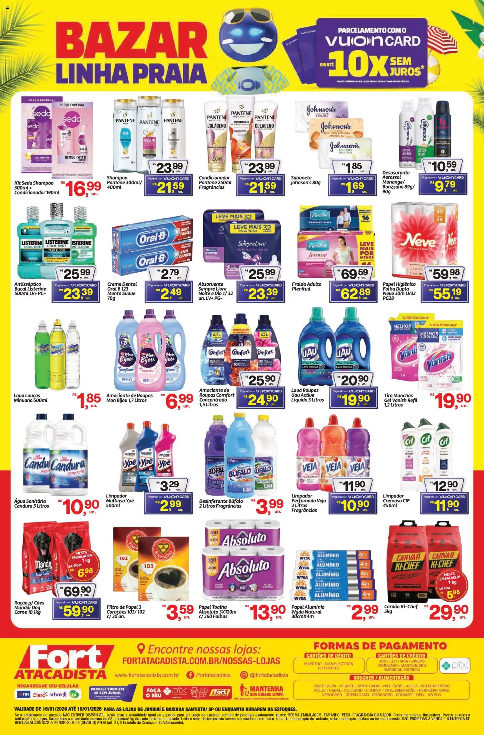 Fort Atacadista Folheto - válido de 16.01.2026 | Página: 4 | Produtos: Celular, Condicionador, Leite, Amaciante