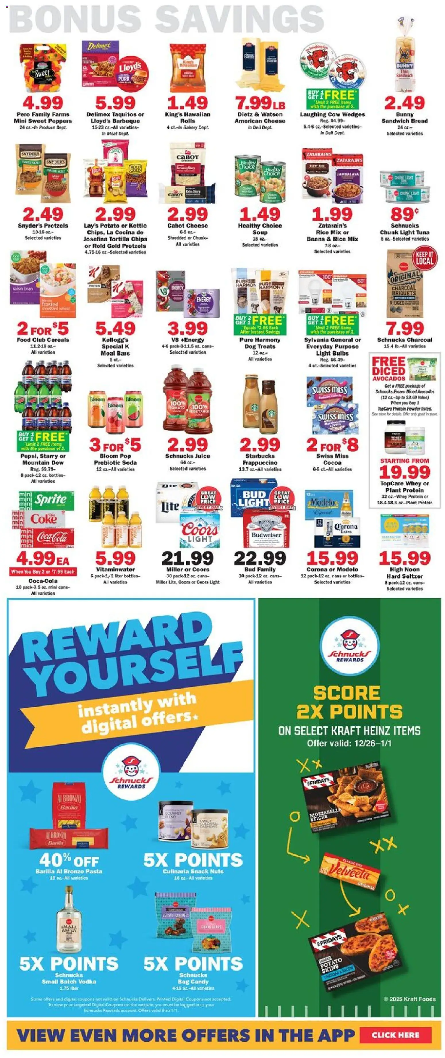 Schnucks Weekly Print Ad - MO - valid from 26.12.2025 | Page: 5 | Products: Bakery, Bread, Juice, Pasta