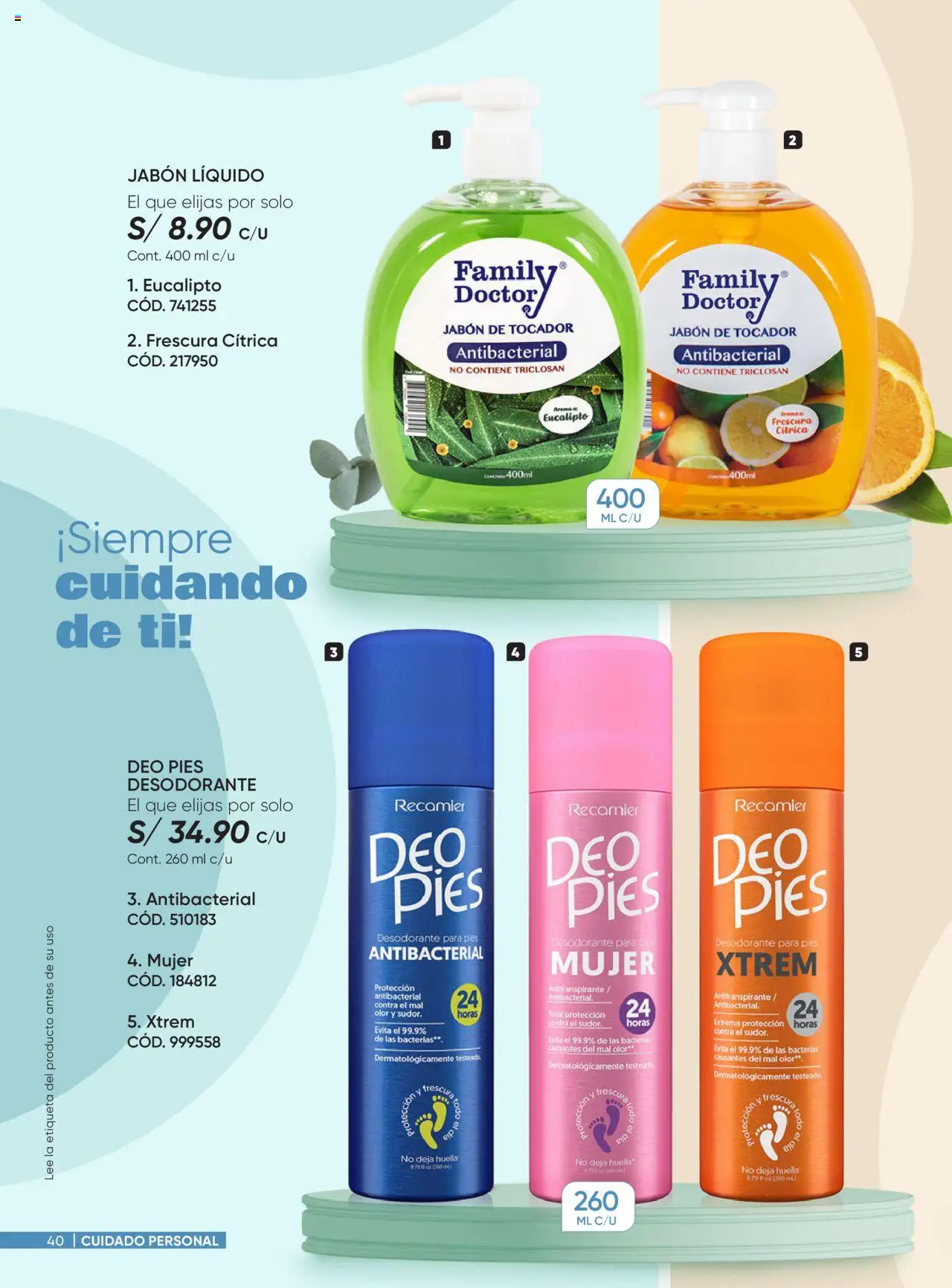 Catálogo Azzorti válido desde 18.08.2025 | Página: 40 | Productos: Jabón, Desodorante, Antitranspirante