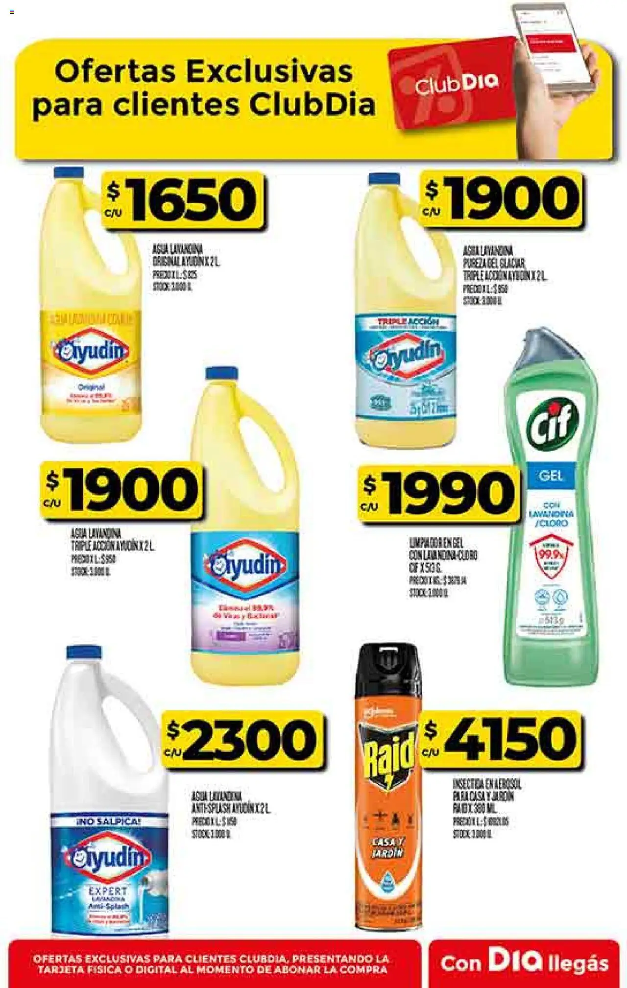 Supermercado DIA Ofertas │ válido desde el 06.08.2025 | Página: 58 | Productos: Lavandina, Agua