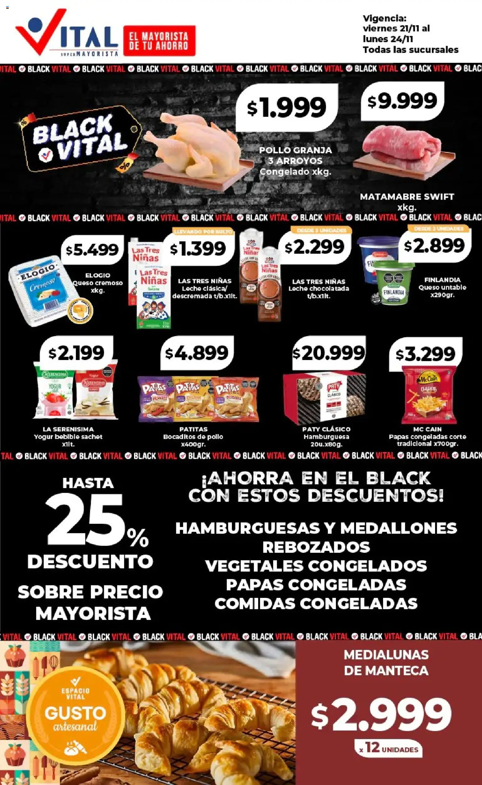 Vital - Ofertas fin - Bahía Blanca │ válido desde el 21.11.2025 | Página: 2 | Productos: Leche, Manteca, Queso, Chocolatada