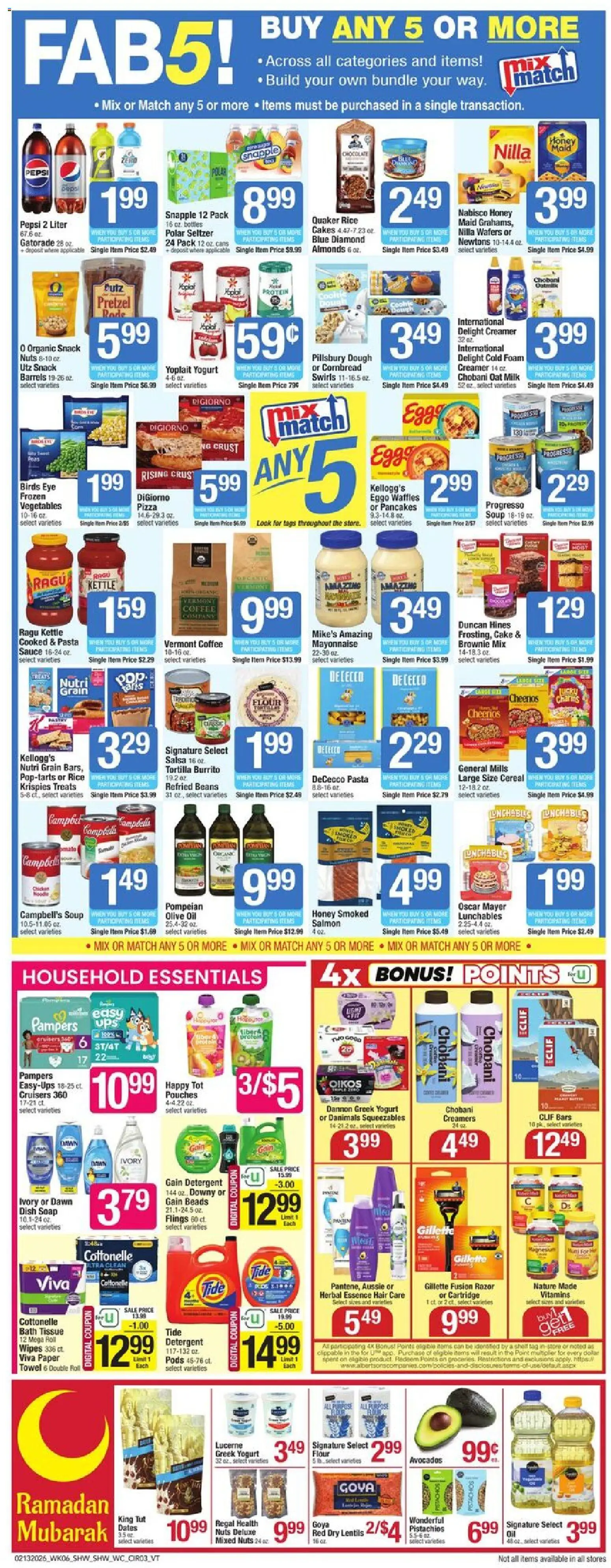 Shaw's Weekly Ad - VT - valid from 13.02.2026 | Page: 3 | Products: Coffee, Pizza, Soap, Sauce