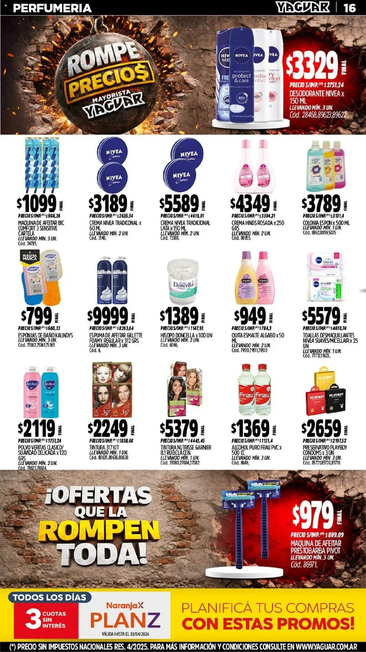 Yaguar - Oferta Semanal San Juan │ válido desde el 13.04.2026 | Página: 17 | Productos: Toallas, Baño, Polvo, Espuma de afeitar