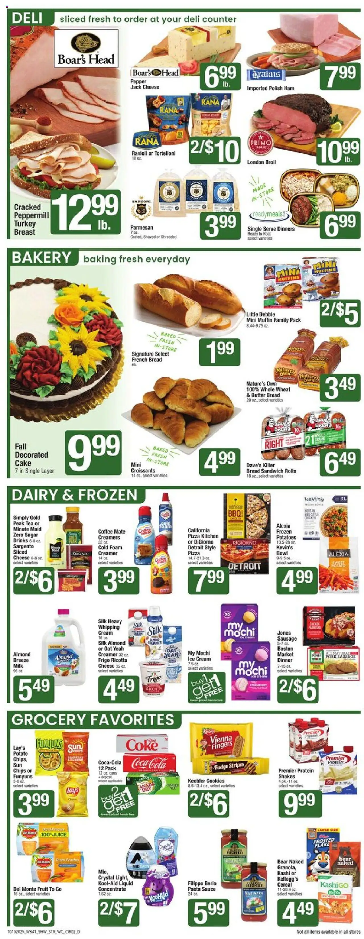 Star Market Weekly Ad - MA - valid from 10.10.2025 | Page: 4 | Products: Milk, Butter, Coffee, Pizza