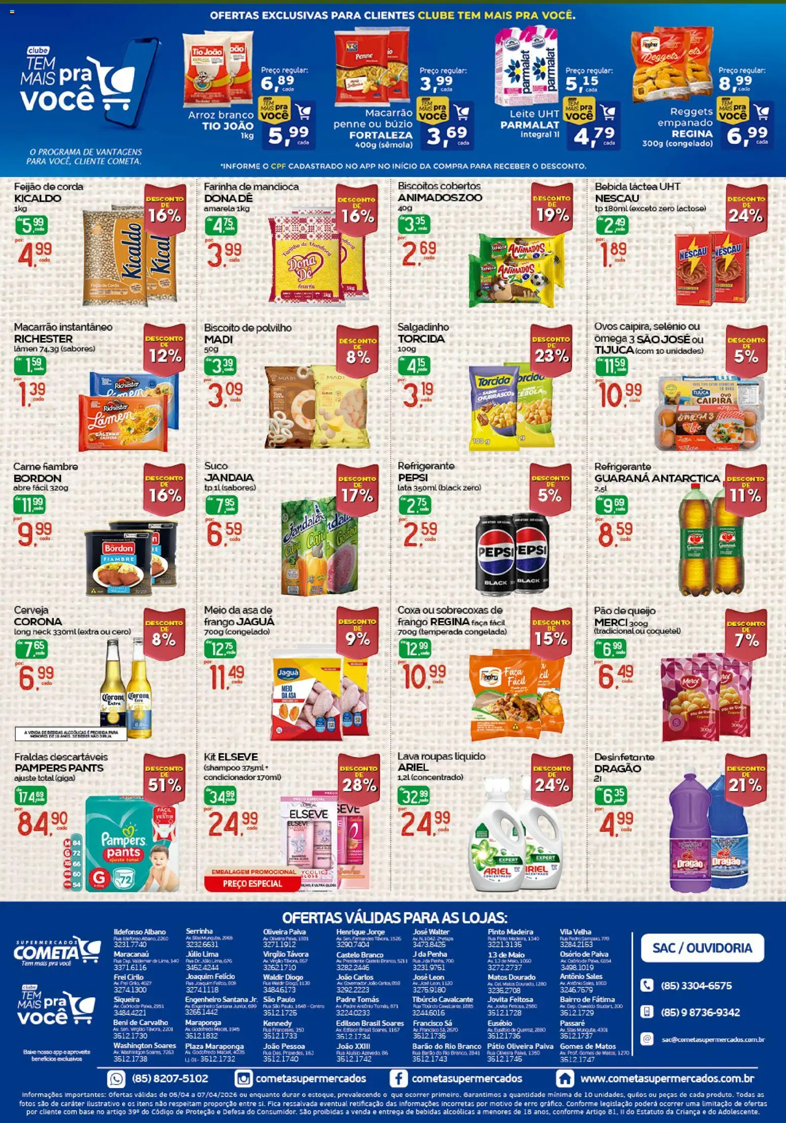 Cometa Supermercados Folheto - válido de 05.04.2026 | Página: 2 | Produtos: Condicionador, Guaraná, Nescau, Frango