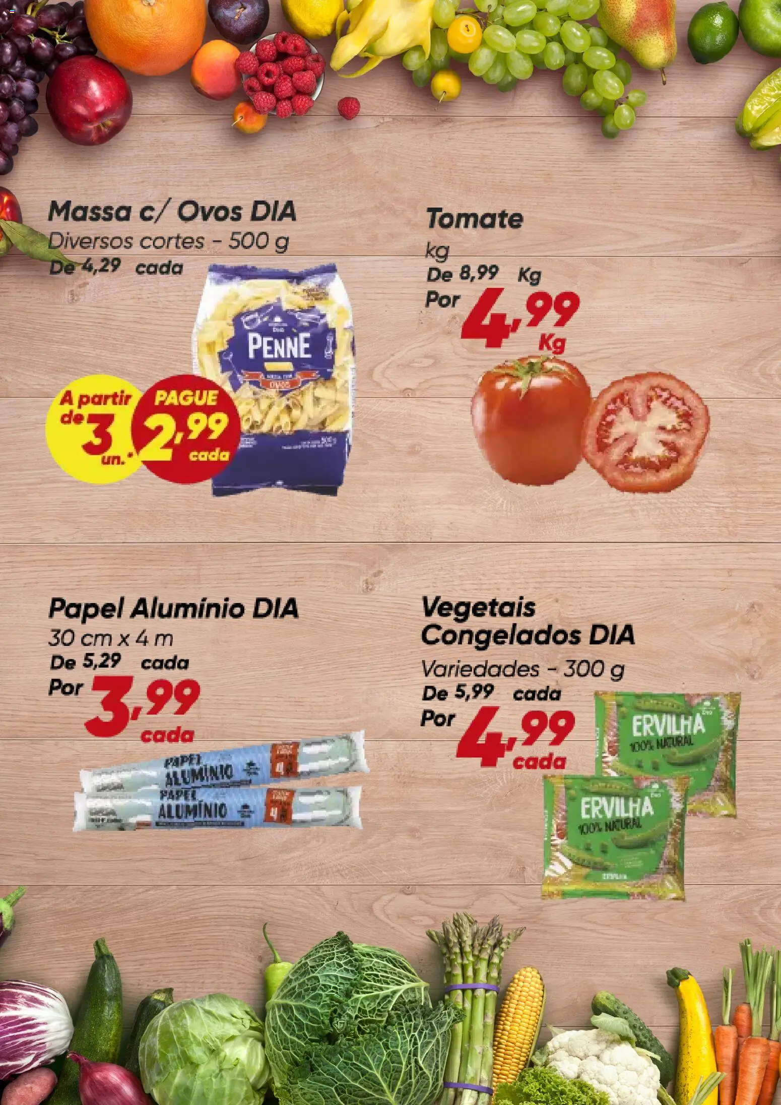 Dia Folheto - válido de 19.02.2026 | Página: 2 | Produtos: Ervilha, Ovos, Massa