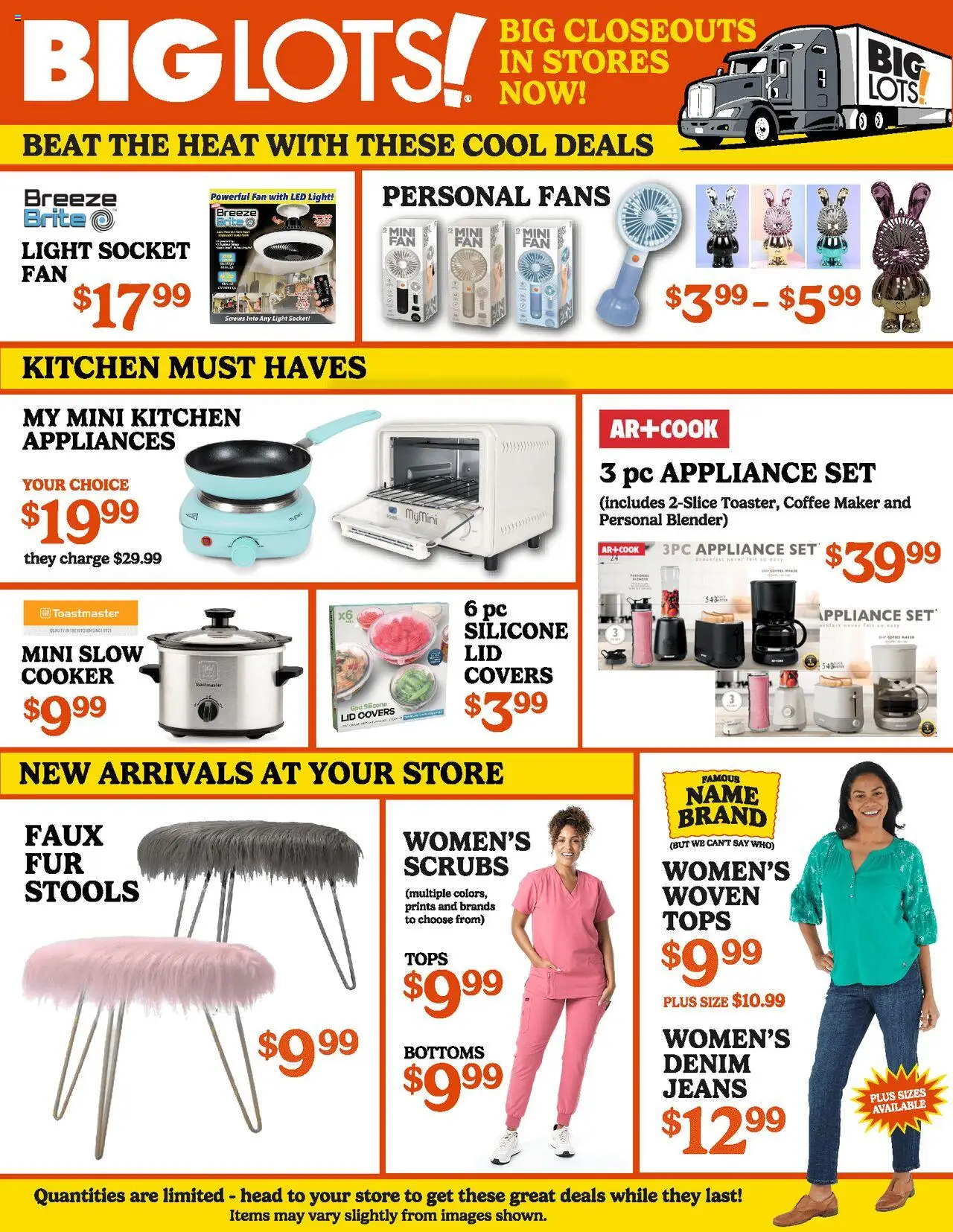 Big Lots Weekly Ad - valid from 14.08.2025 | Page: 3 | Products: Cooker, Socket, Pc, Coffee maker