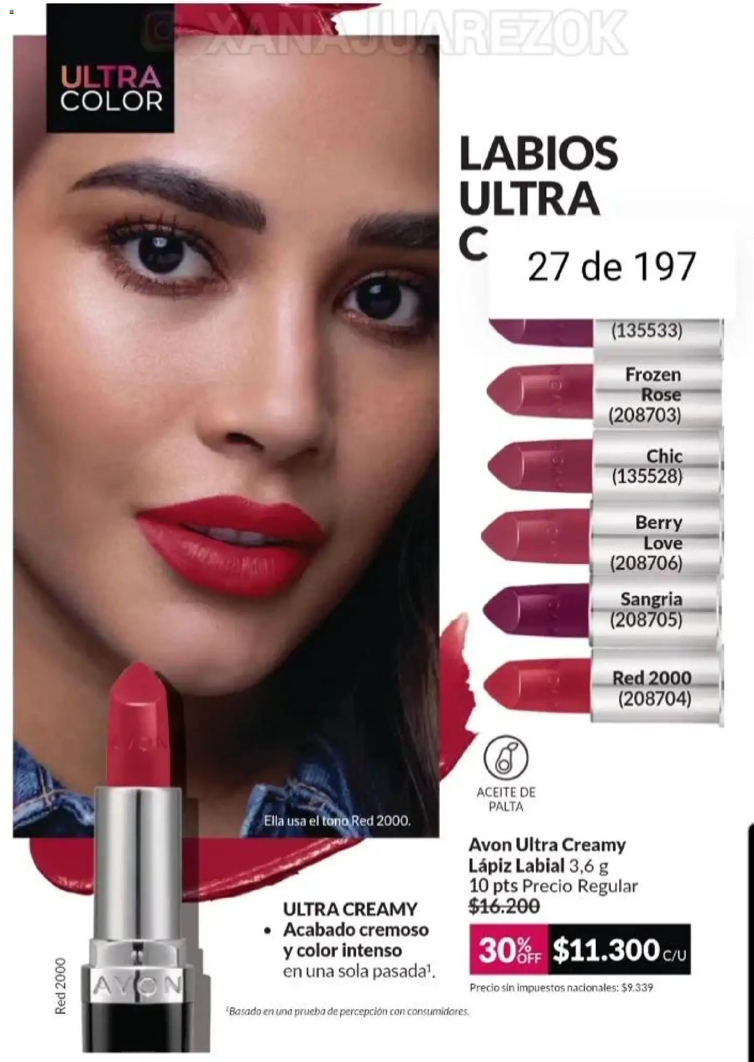 Catálogo AVON Campaña 15/2025 │ válido desde el 23.10.2025 | Página: 22 | Productos: Aceite, Lápiz labial, Palta