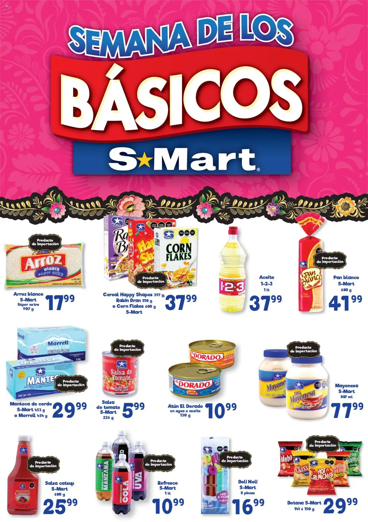 Nuevas ofertas de S-Mart válidas en toda la República Mexicana desde el 19.08.2025. ¡Encuentra las mejores ofertas en S-Mart folleto! | Página: 5 | Productos: Refresco, Atún, Pan, Catsup