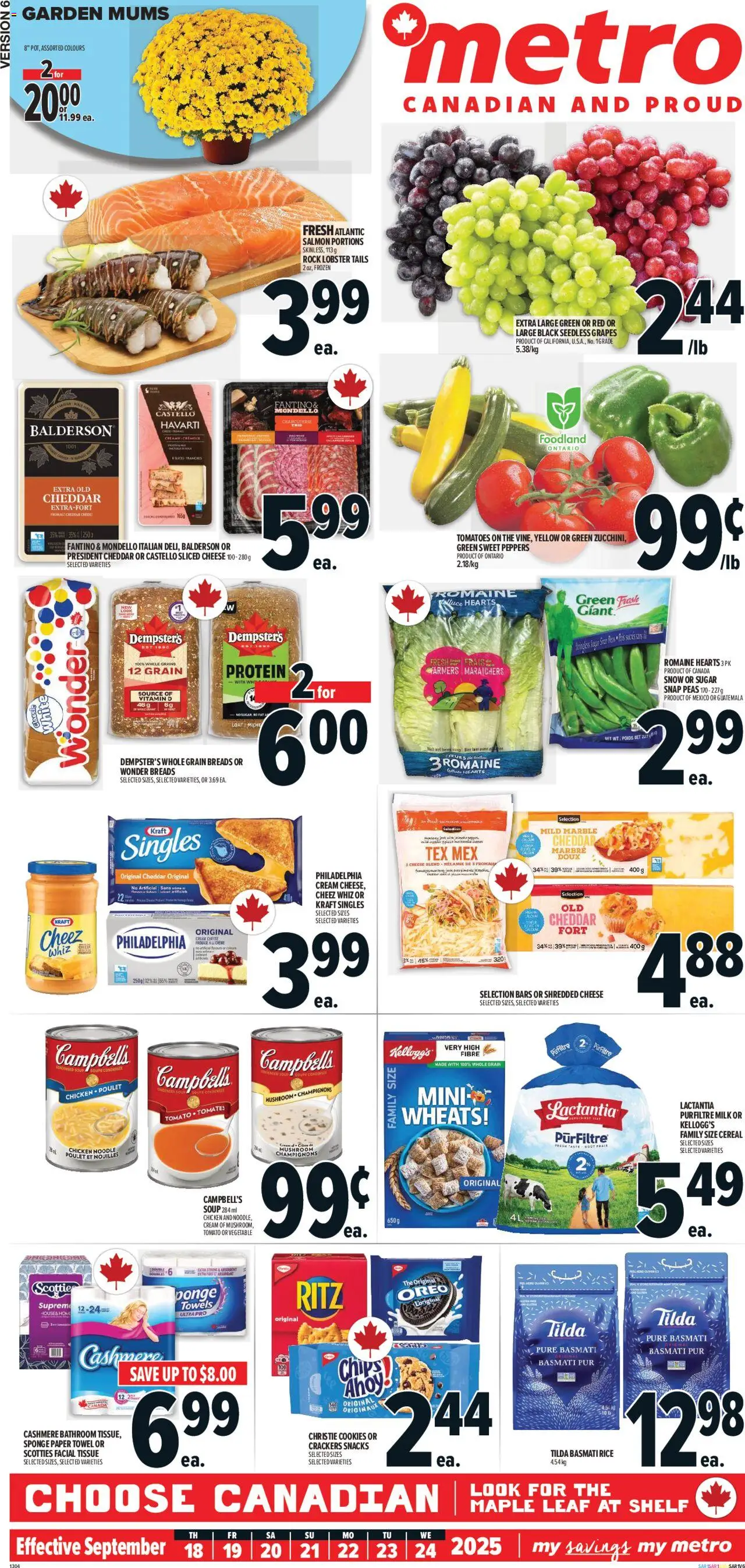 Metro flyer valid from 18.09.2025 | Page: 2 | Products: Shelf, Milk, Cheese, Chicken