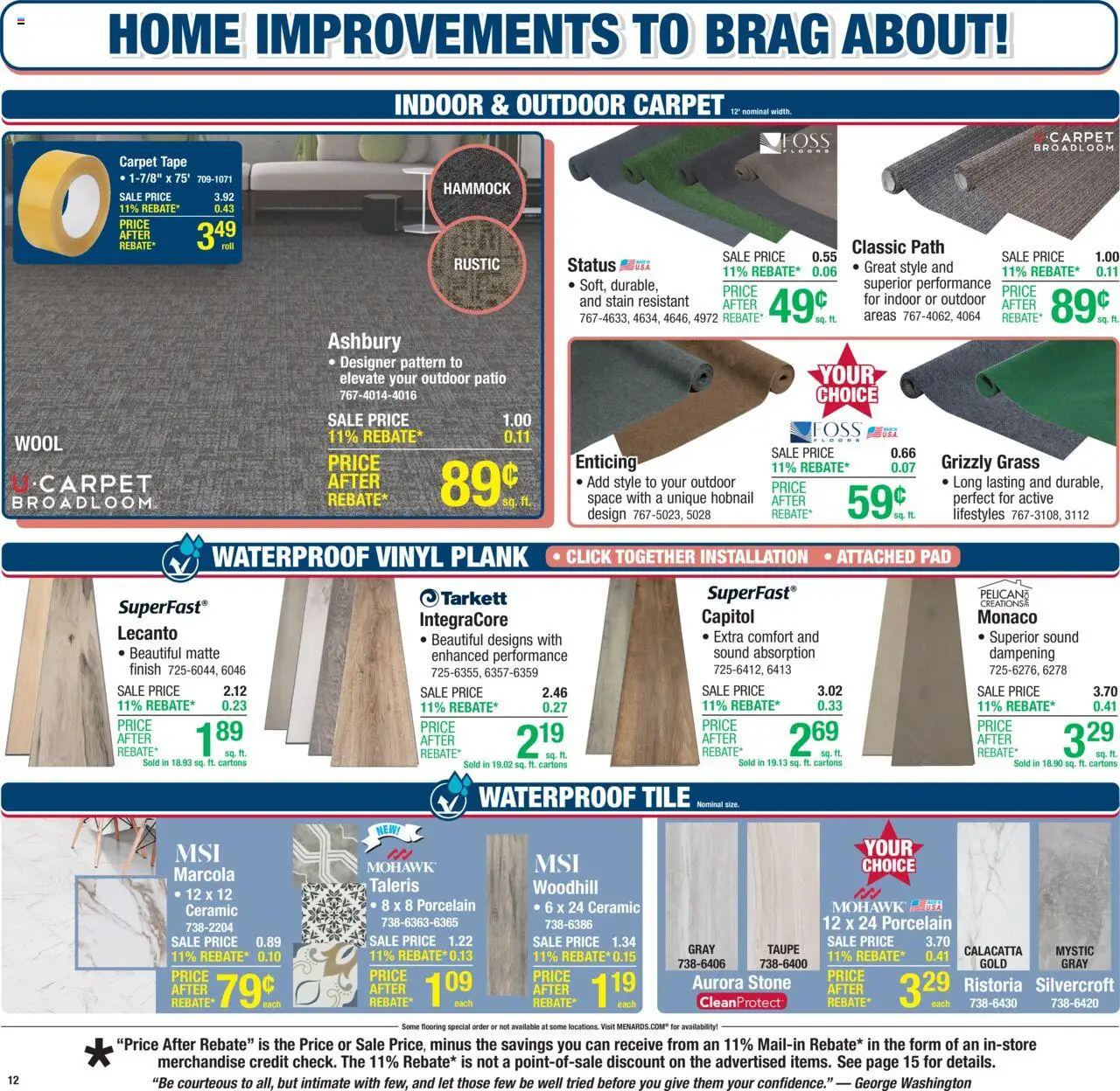Menards Weekly Ad - valid from 25.06.2025 | Page: 18 | Products: Carpet, Tea