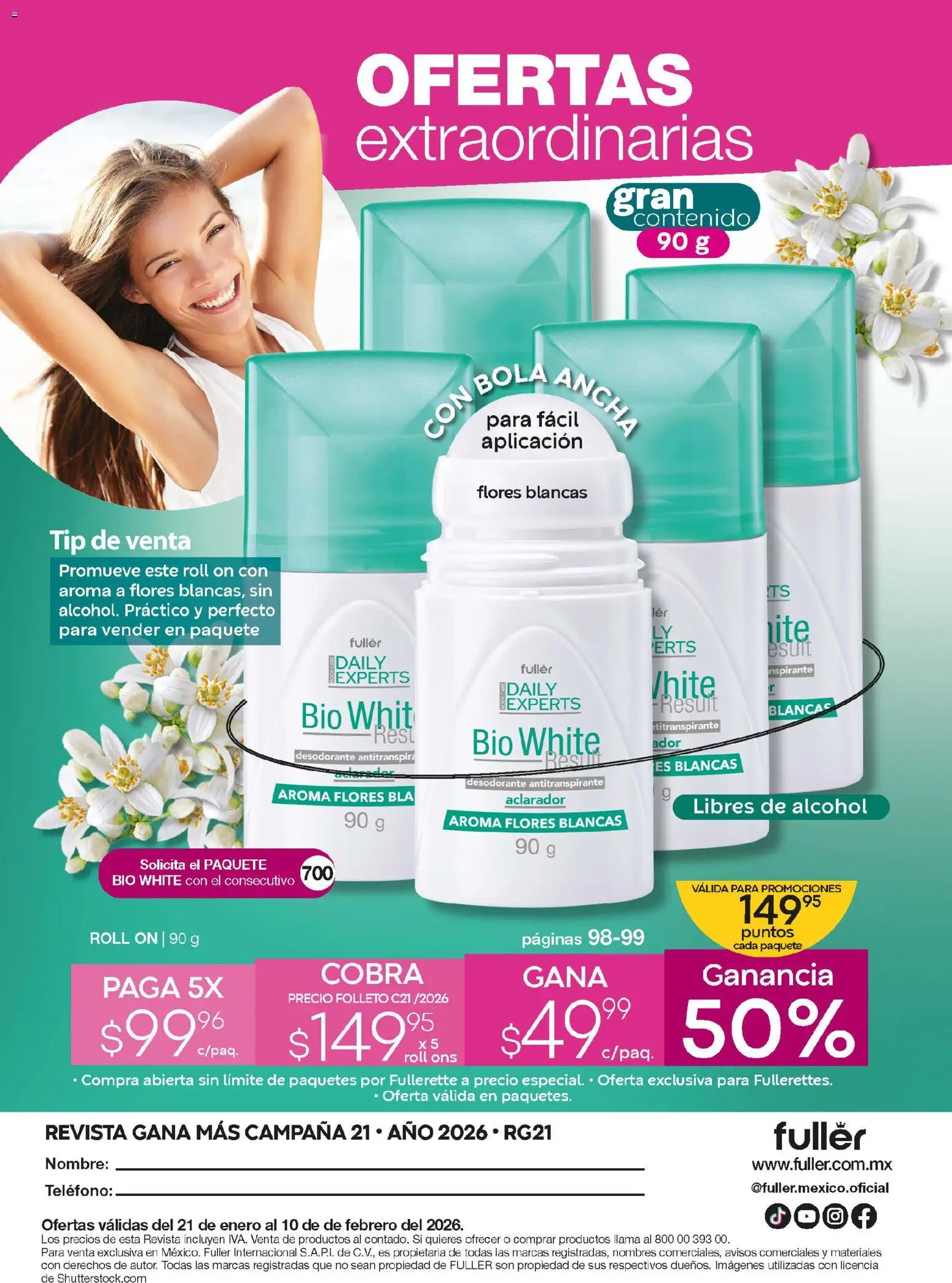 Nuevas ofertas de Fuller válidas en toda la República Mexicana desde el 21.01.2026. ¡Encuentra las mejores ofertas en Fuller Revista Gana Más C21! | Página: 32