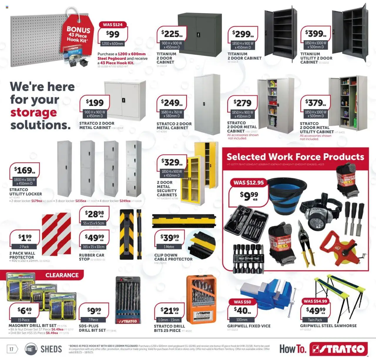 Stratco catalogue - valid from 08.08.2025 | Page: 17 | Products: Cabinet, Socks, Accessories, Clip