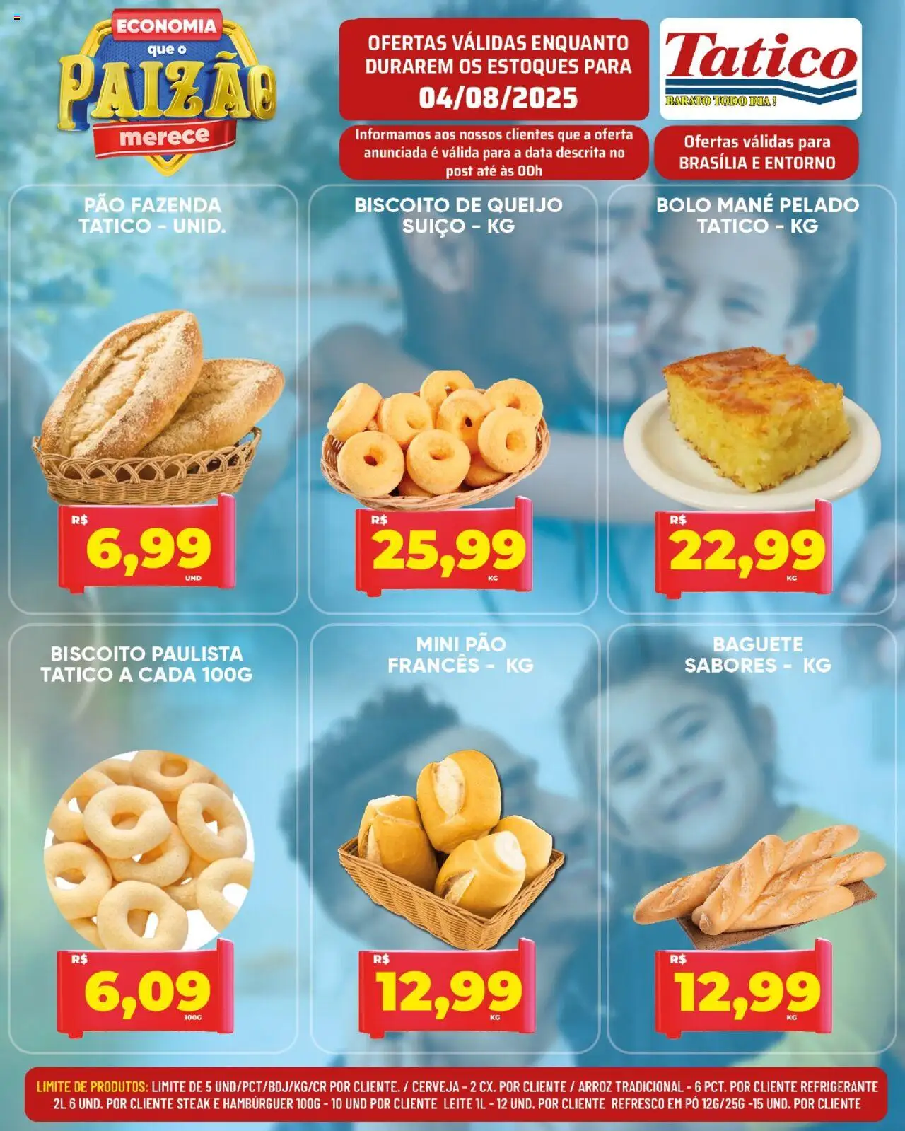 Tatico Folheto - válido de 04.08.2025 | Página: 10 | Produtos: Biscoito, Refresco, Arroz, Hambúrguer