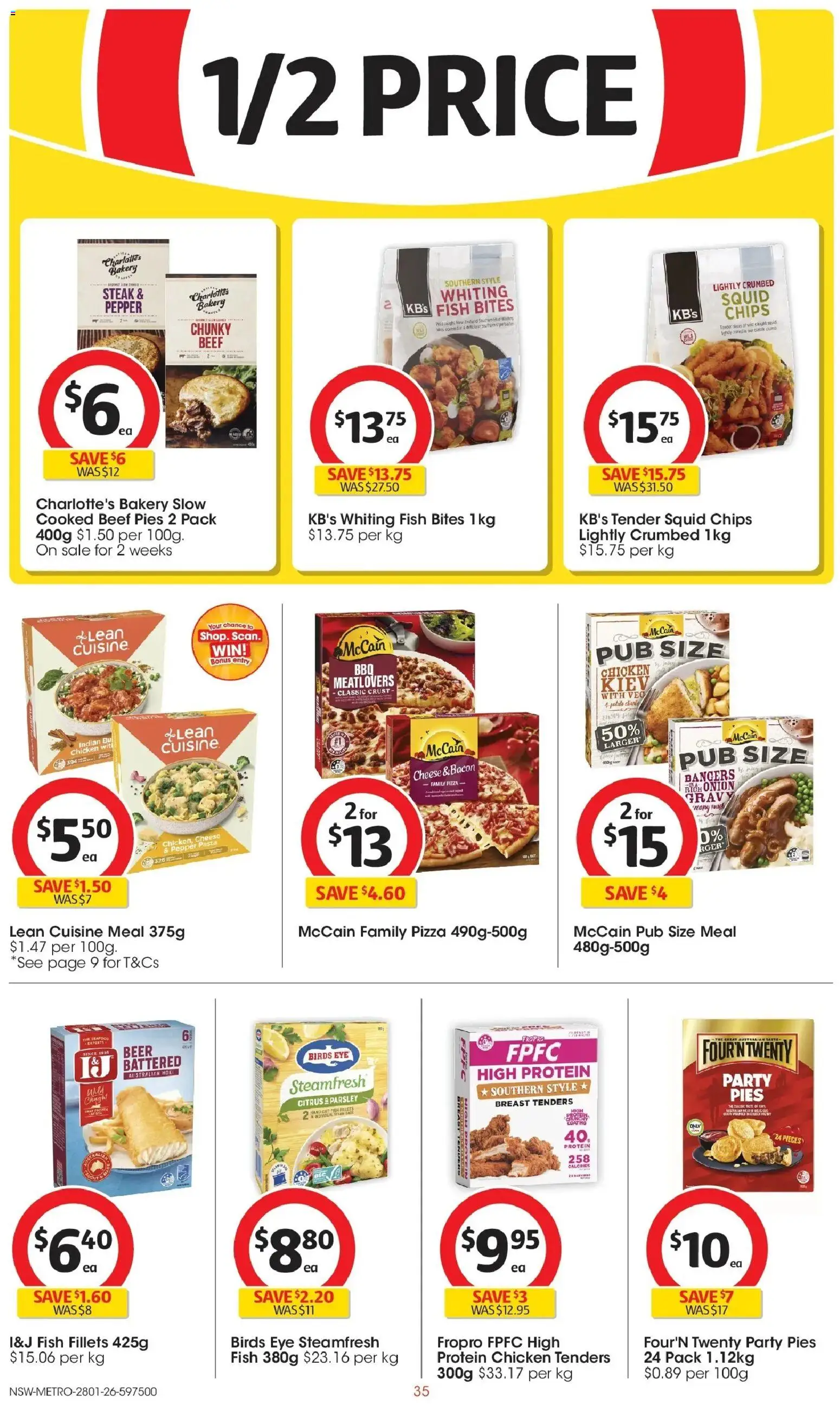 Coles catalogue - valid from 28.01.2026 | Page: 35 | Products: Fish, Chips, Seafood, Bakery