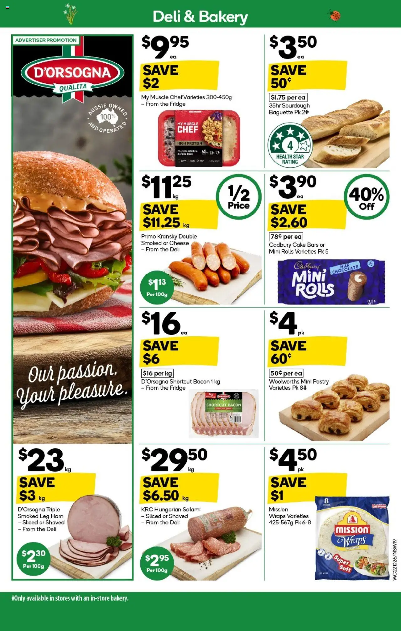 Woolworths catalogue - valid from 22.10.2025 | Page: 19 | Products: Cheese, Salami, Ham, Bakery