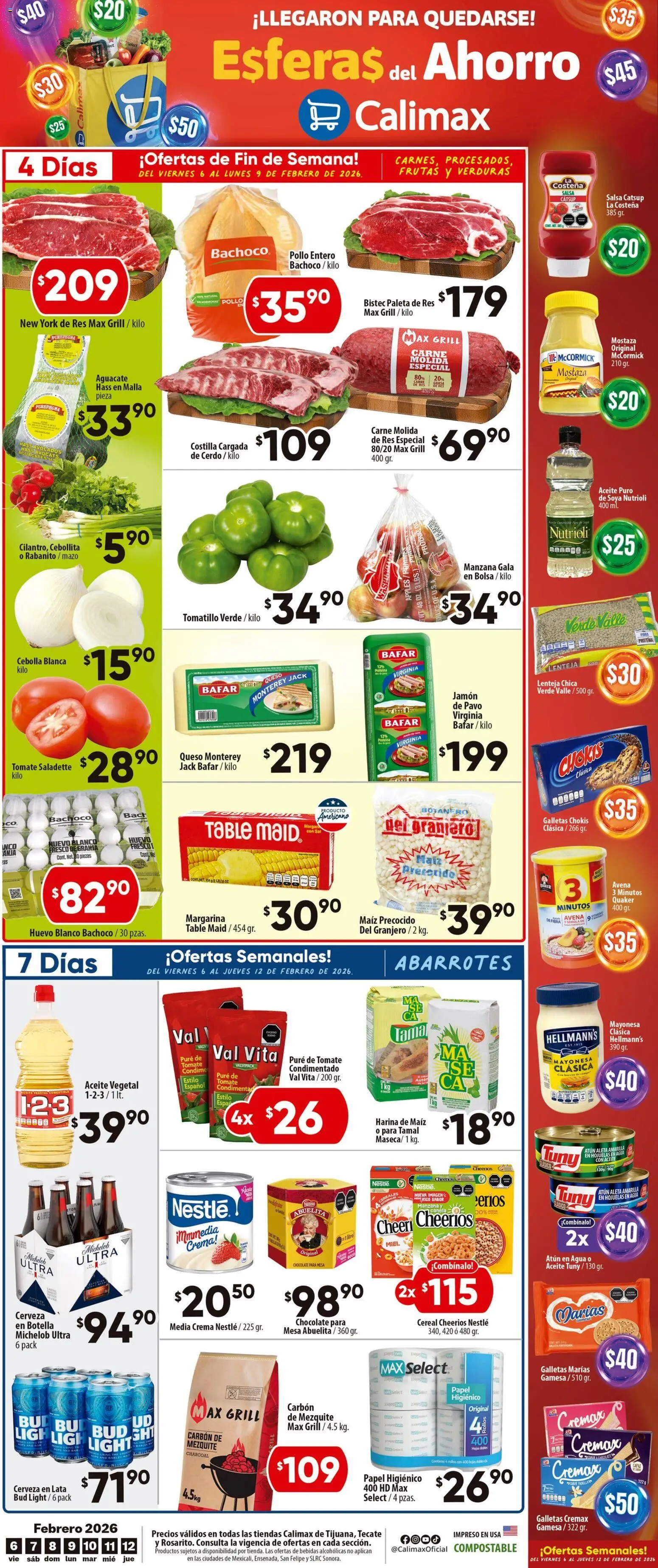 Nuevas ofertas de Calimax válidas en toda la República Mexicana desde el 06.02.2026. ¡Encuentra las mejores ofertas en Calimax folleto Tijuana! | Página: 1