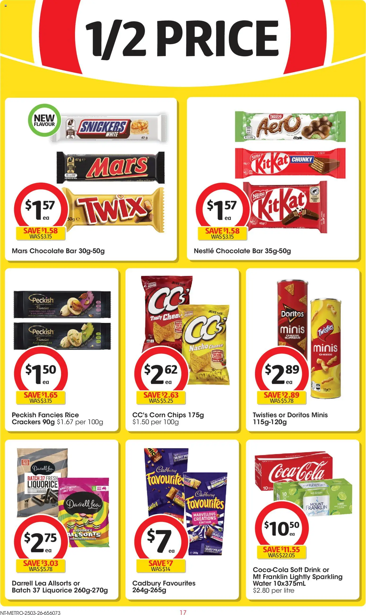 Coles catalogue - valid from 25.03.2026 | Page: 17 | Products: Milk, Dairy, Water, Sugar