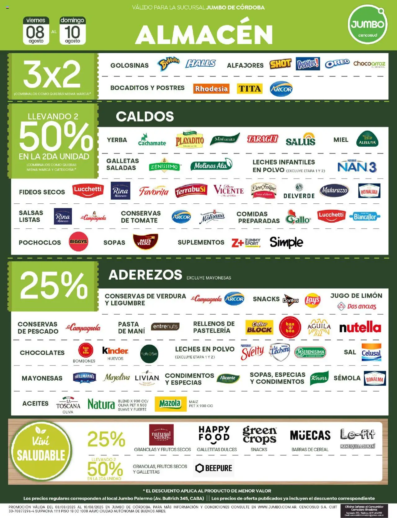 Jumbo - Ofertas | Córdoba │ válido desde el 08.08.2025 | Página: 3 | Productos: Mani, Oliva, Huevo, Jugo