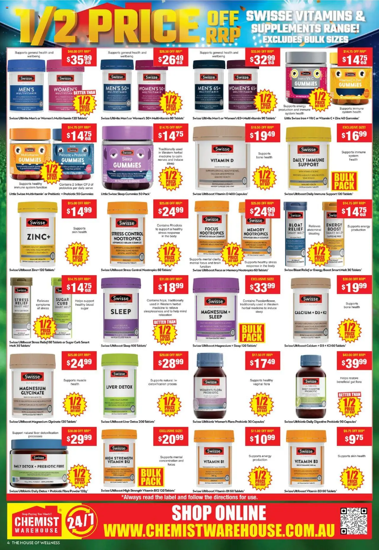 Chemist Warehouse catalogue - valid from 08.09.2025 | Page: 4 | Products: Sugar, Fridge, Iron, Tablets