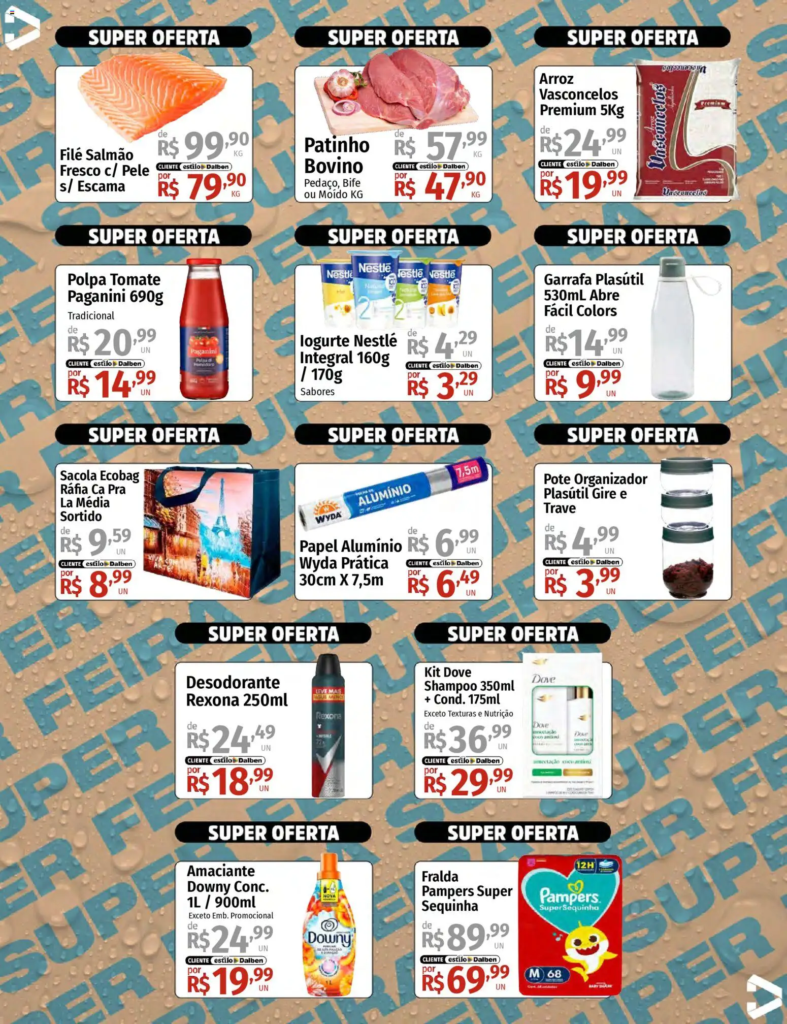 Supermercado Dalben Folheto - válido de 23.03.2026 | Página: 2 | Produtos: Arroz, Rexona, Dove, Amaciante