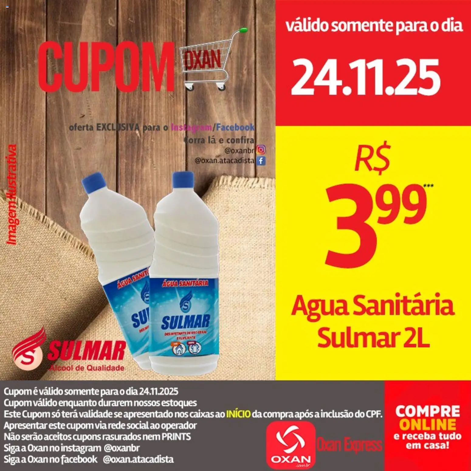 Oxan Atacadista Folheto - válido de 24.11.2025 | Página: 13 | Produtos: Alvejante, Desinfetante, Água sanitária