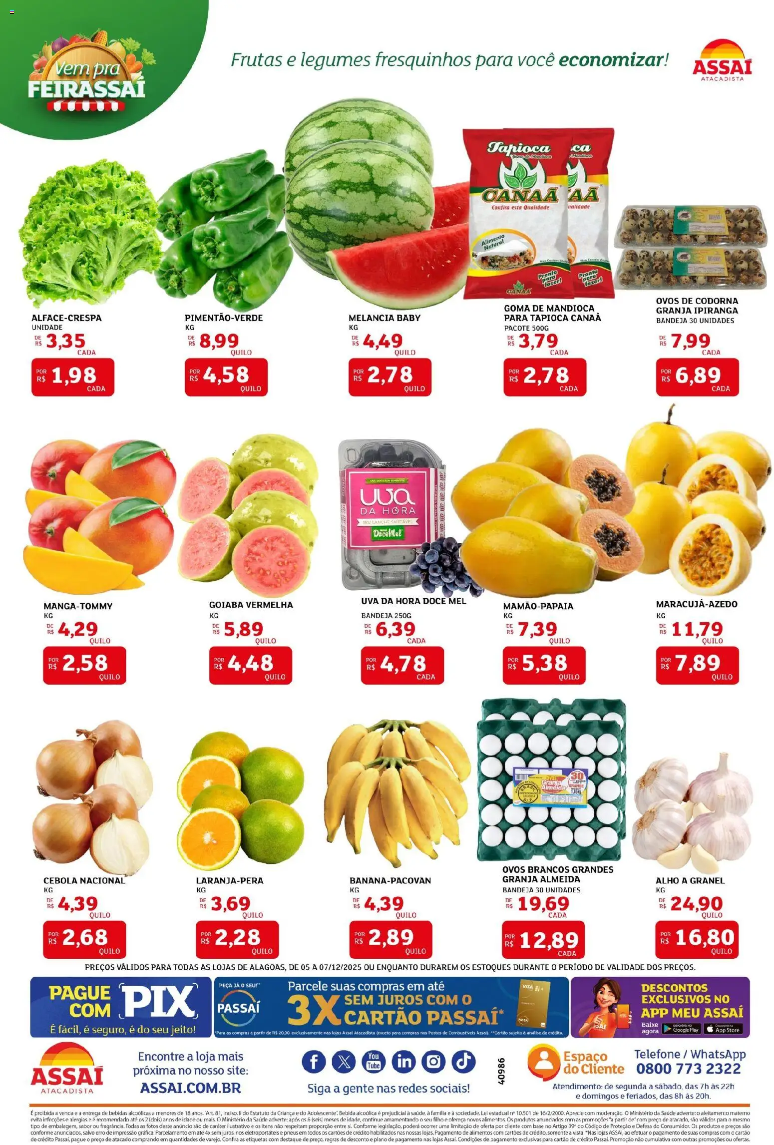Assaí Atacadista Folheto - válido de 05.12.2025 | Página: 3 | Produtos: Melancia, Pneus, Base, Bebida
