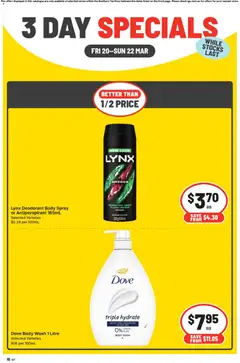 Preview of IGA 3 Day Specials NT - valid from 20.03.2026 | Page: 4 | Products: Deodorant, Antiperspirant