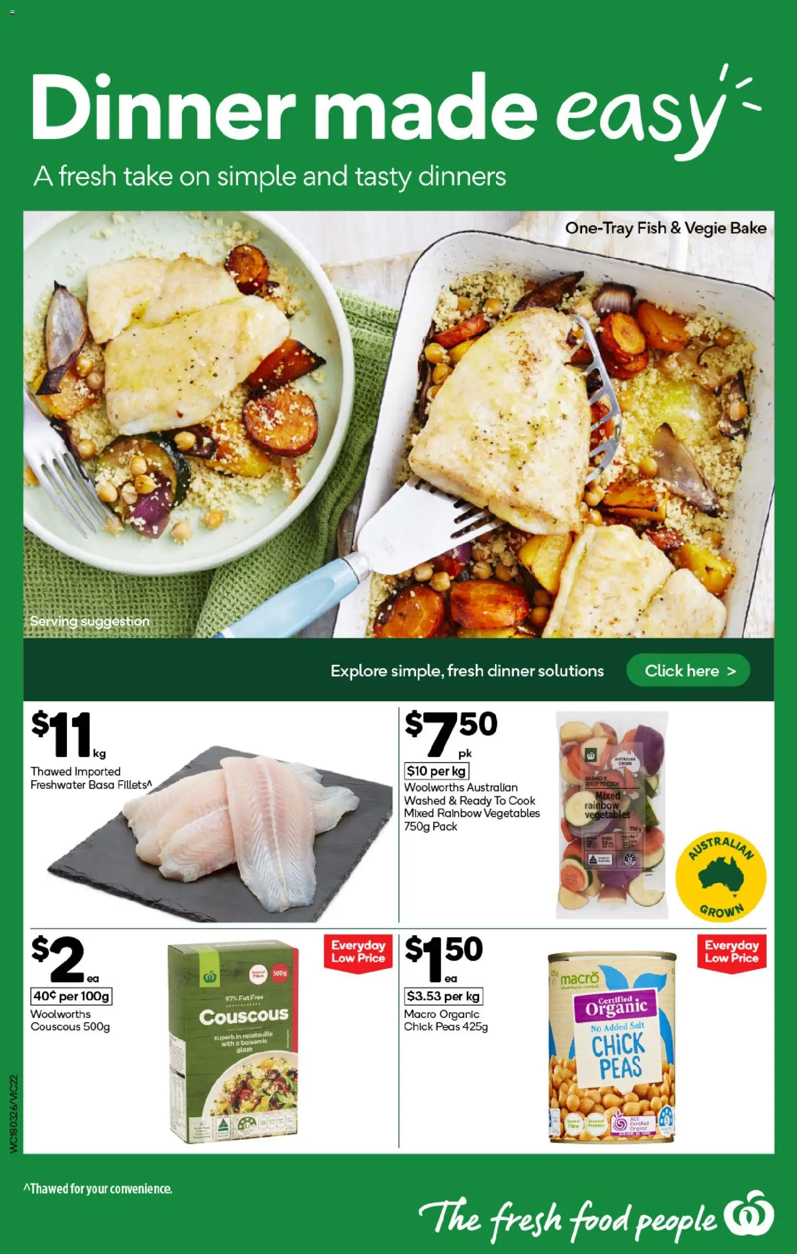 Woolworths catalogue - valid from 18.03.2026 | Page: 22 | Products: Fish, Vegetables, Salt