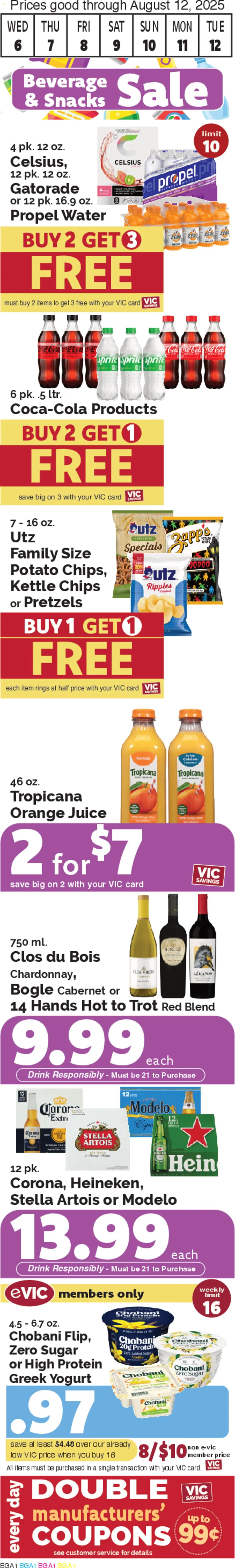Harris Teeter Weekly Ad - SC - valid from 06.08.2025 | Page: 2 | Products: Juice, Chips, Sugar, Kettle