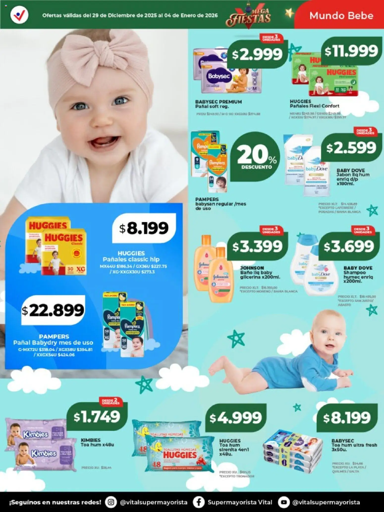 Vital - Ofertas - Mar del Plata  │ válido desde el 29.12.2025 | Página: 6 | Productos: Baño, Shampoo, Toallitas húmedas, Jabón