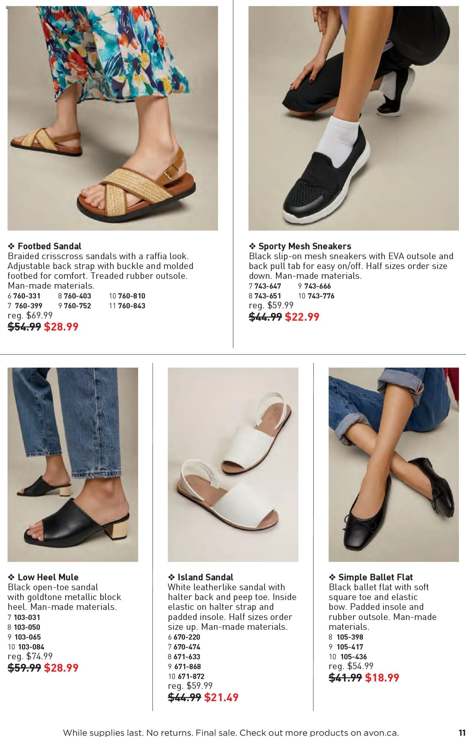 Avon flyer valid from 01.01.2026 | Page: 11 | Products: Sneakers, Sandals, Shoes