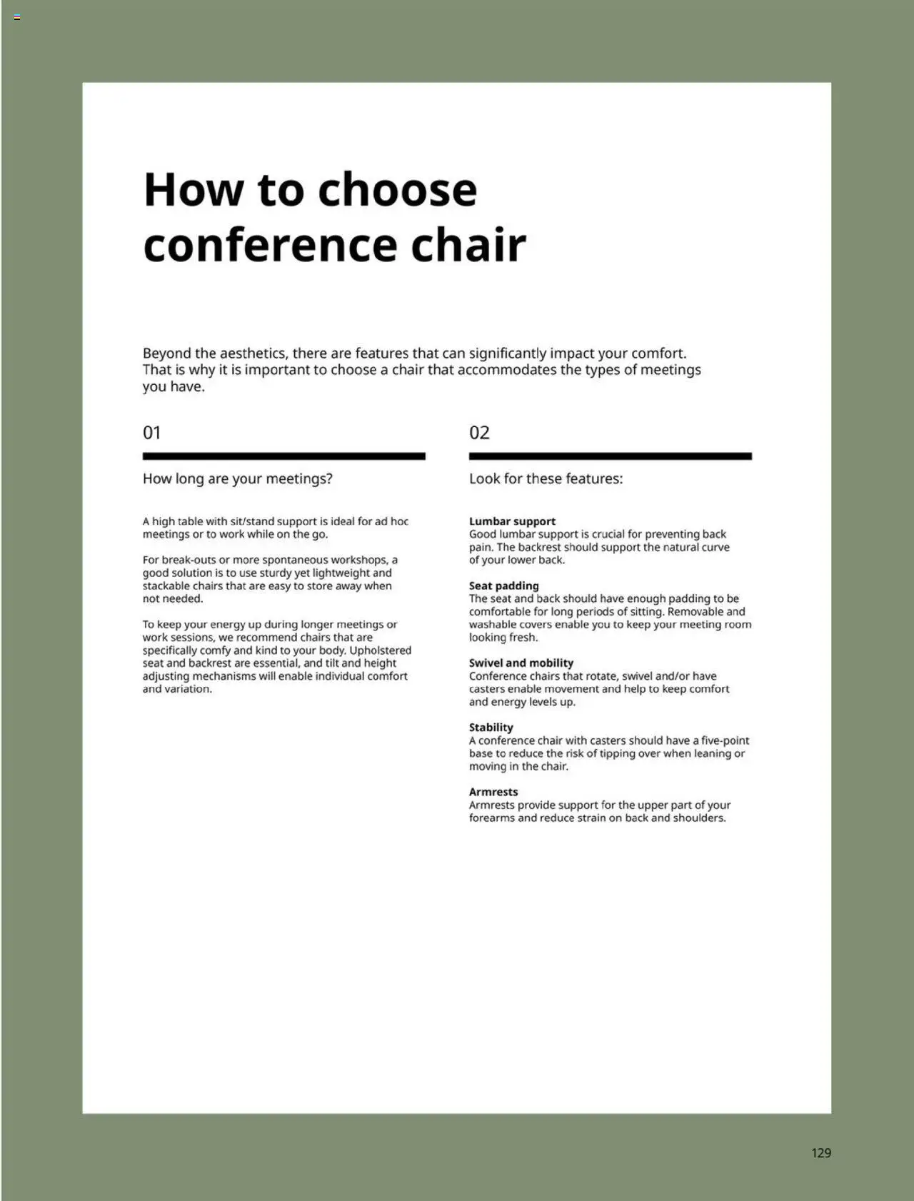IKEA Office Brochure 2025 - valid from 01.03.2025 | Page: 129 | Products: Table, Chair, Swivel