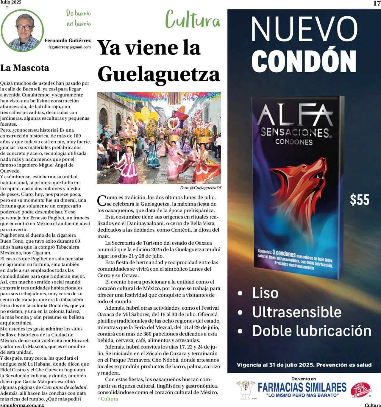 Nuevas ofertas de Farmacias Similares válidas en toda la República Mexicana desde el 01.07.2025. ¡Encuentra las mejores ofertas en Farmacias Similares catálogo! | Página: 17 | Productos: Café, Ladrillo, Zócalo