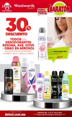 Nuevas ofertas de Del Sol y Woolworth válidas en toda la República Mexicana desde el 17.07.2025. ¡Encuentra las mejores ofertas en Del Sol y Woolworth - Catálogo Llegó el Baratón! | Página: 16