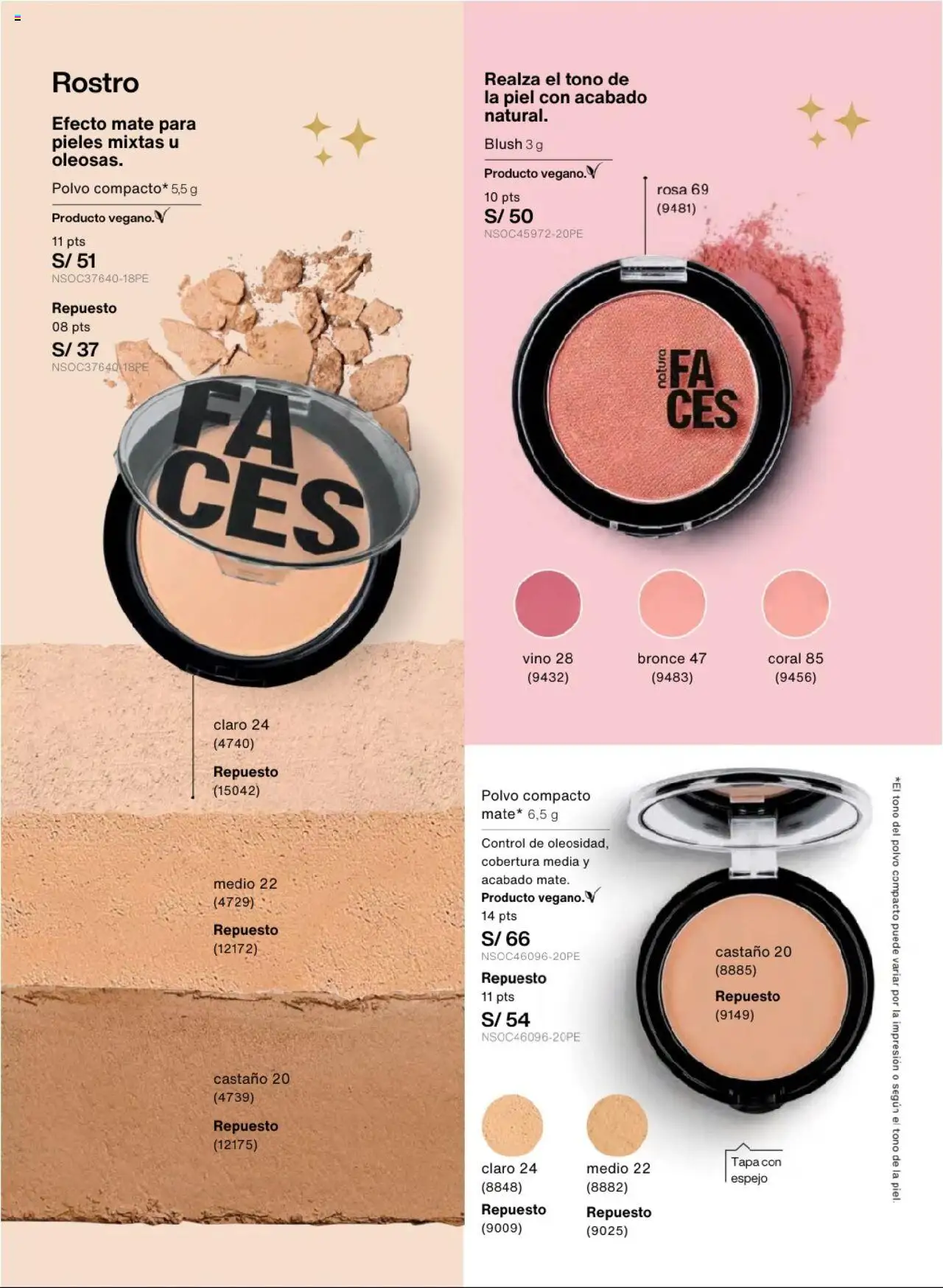 Catálogo Natura válido desde 03.10.2025 | Página: 110 | Productos: Espejo, Vino, Polvo