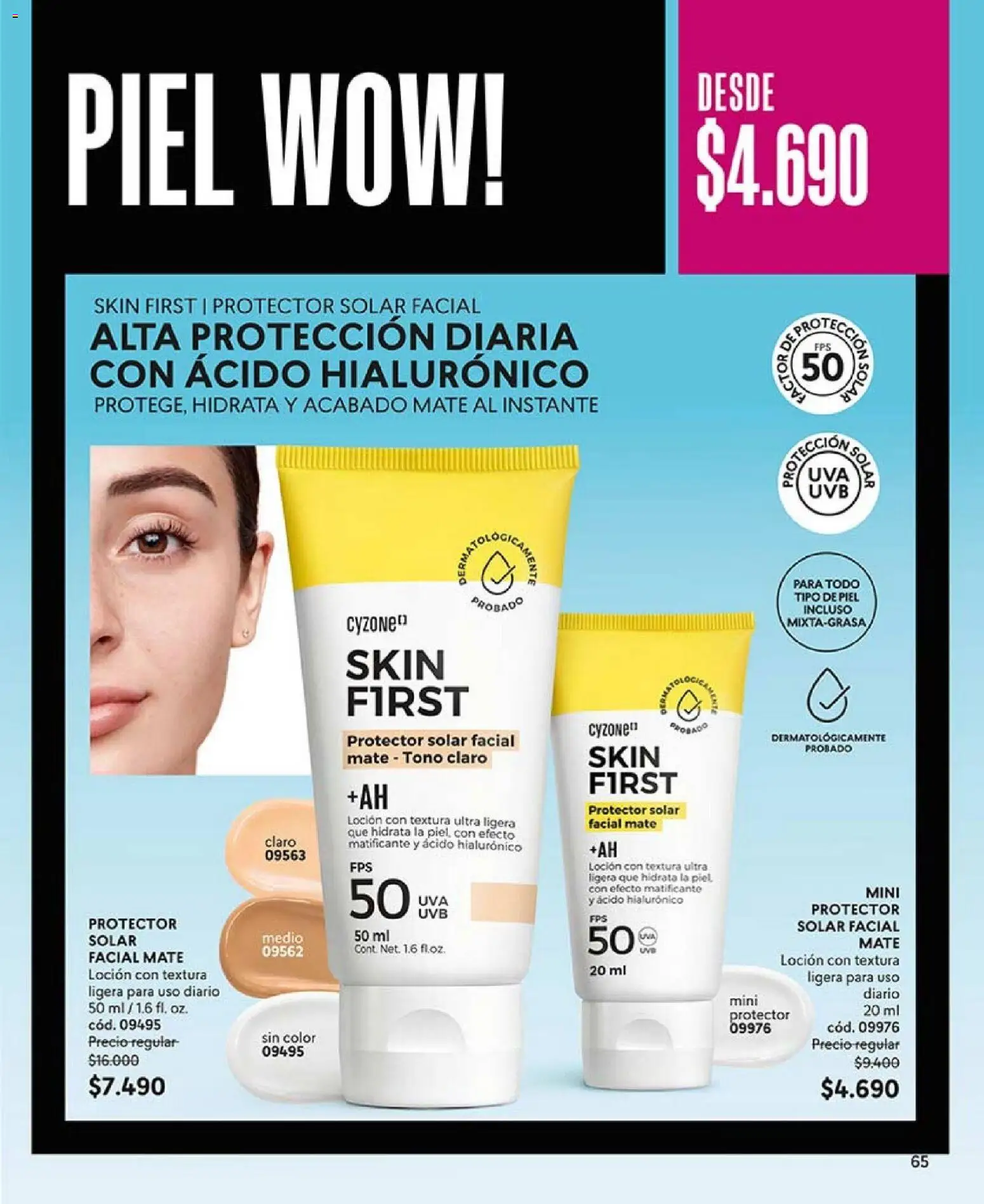 Catálogo CyZone Campaña 4 │ válido desde el 15.02.2026 | Página: 65 | Productos: Loción, Mate, Protector solar