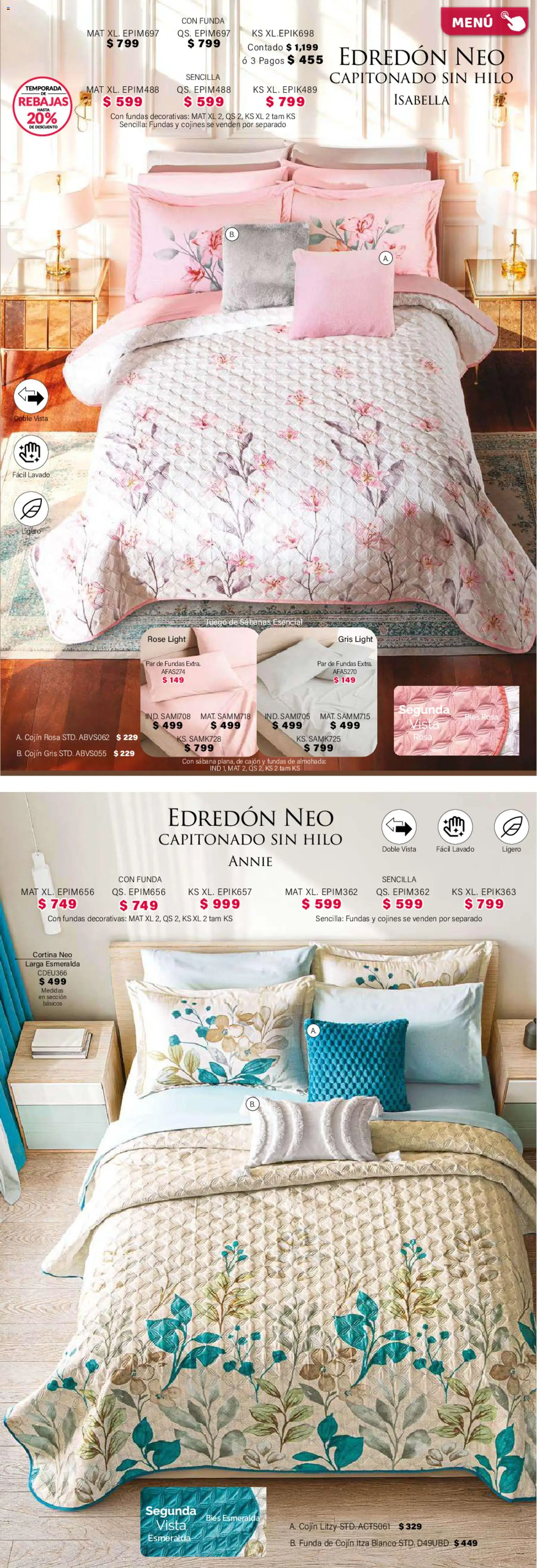 Nuevas ofertas de Colchas Concord válidas en toda la República Mexicana desde el 01.02.2026. ¡Encuentra las mejores ofertas en Colchas Concord catálogo! | Página: 51 | Productos: Funda, Almohada