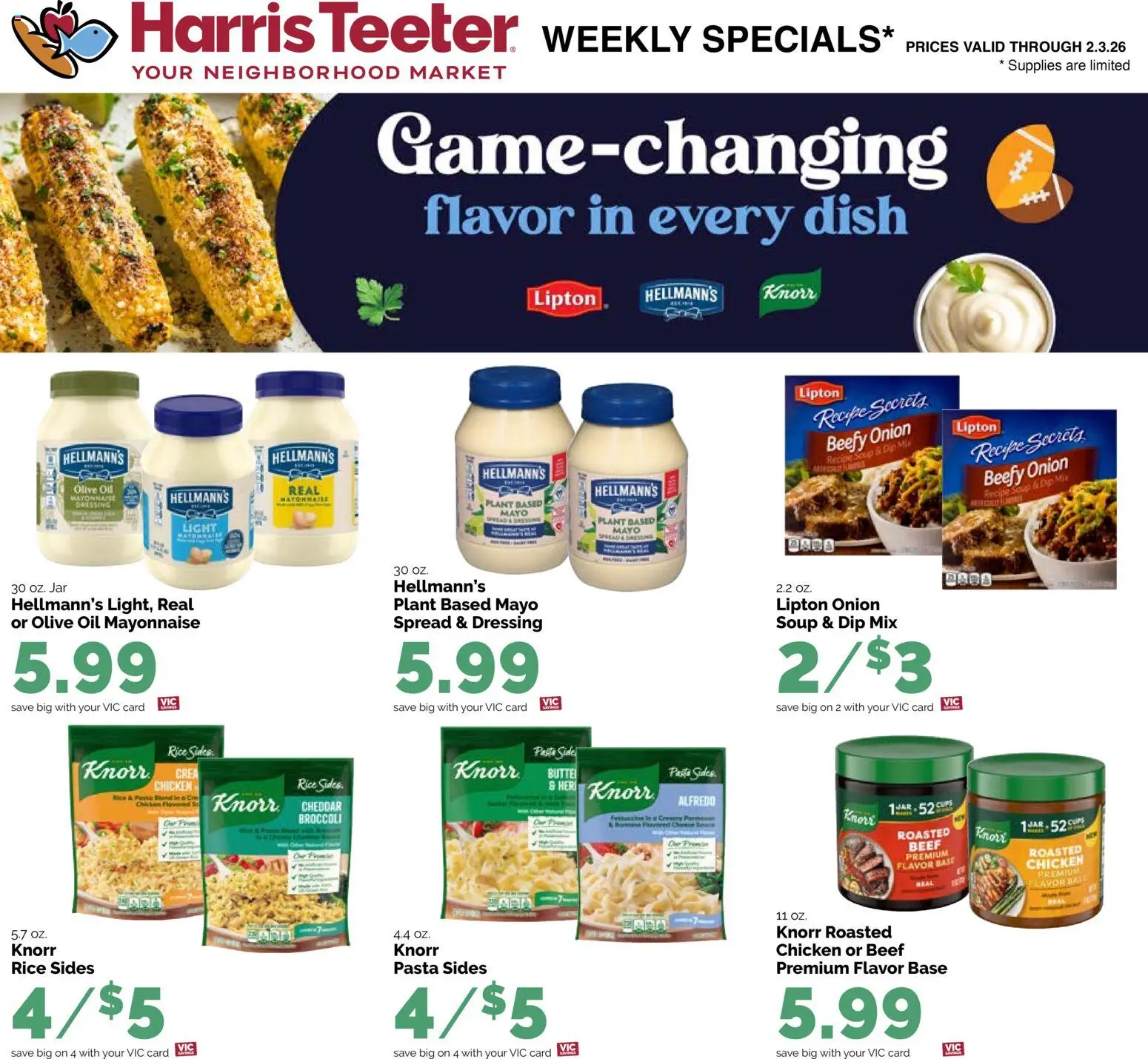 Harris Teeter Weekly Ad - SC - valid from 28.01.2026 | Page: 13 | Products: Broccoli, Rice, Beef, Mayonnaise