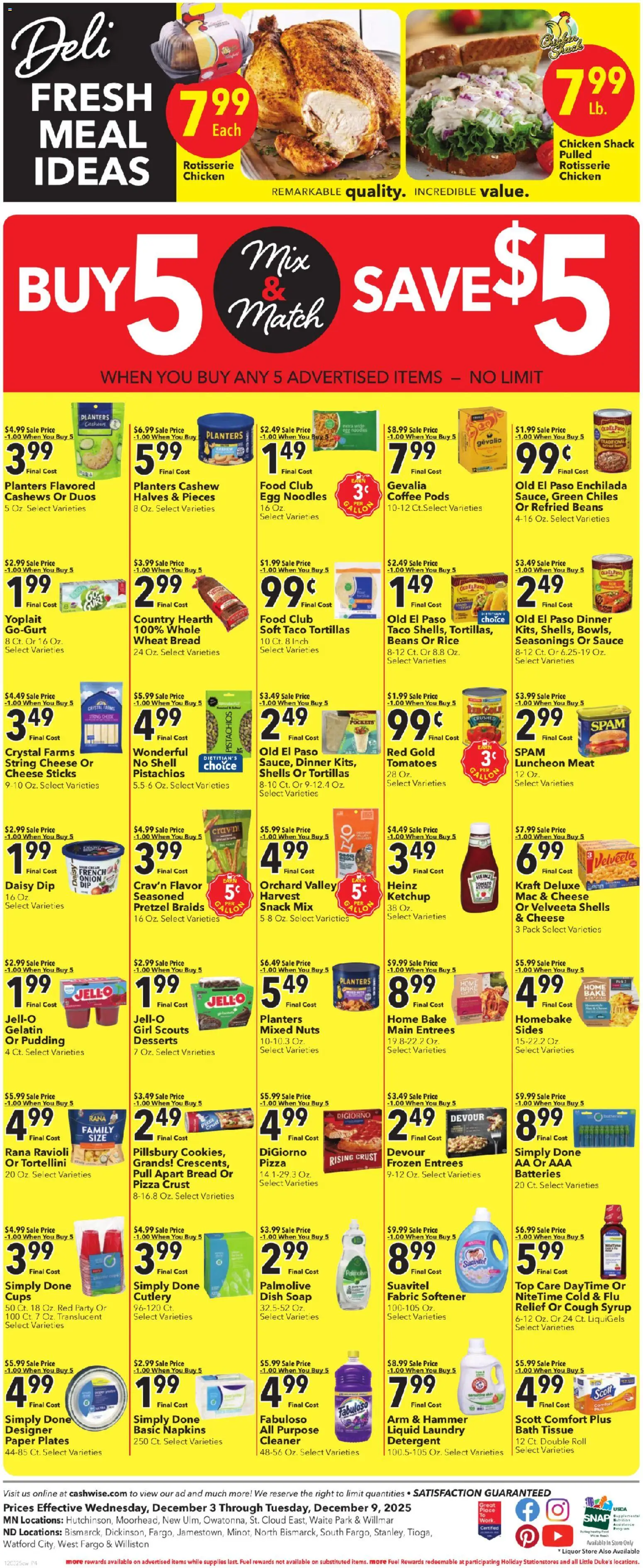 Cash Wise Weekly Ad - valid from 03.12.2025 | Page: 6 | Products: Bath, Noodles, Ketchup, Nuts