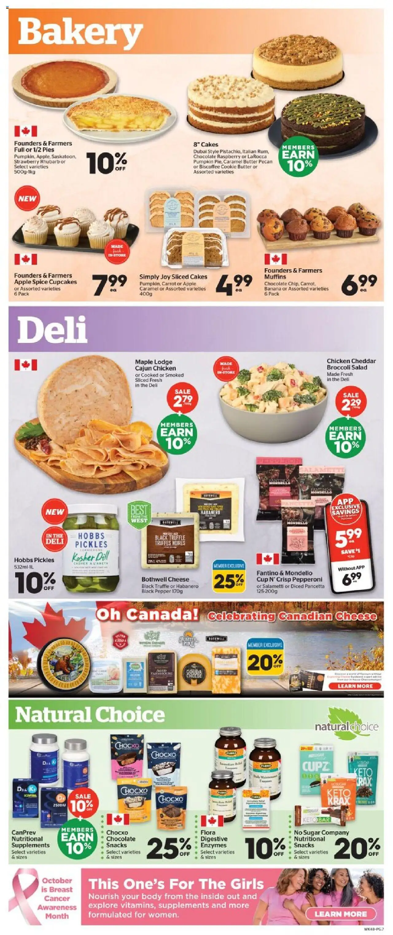Calgary Co-op flyer valid from 02.10.2025 | Page: 8 | Products: Salad, Bakery, Pumpkin, Chicken