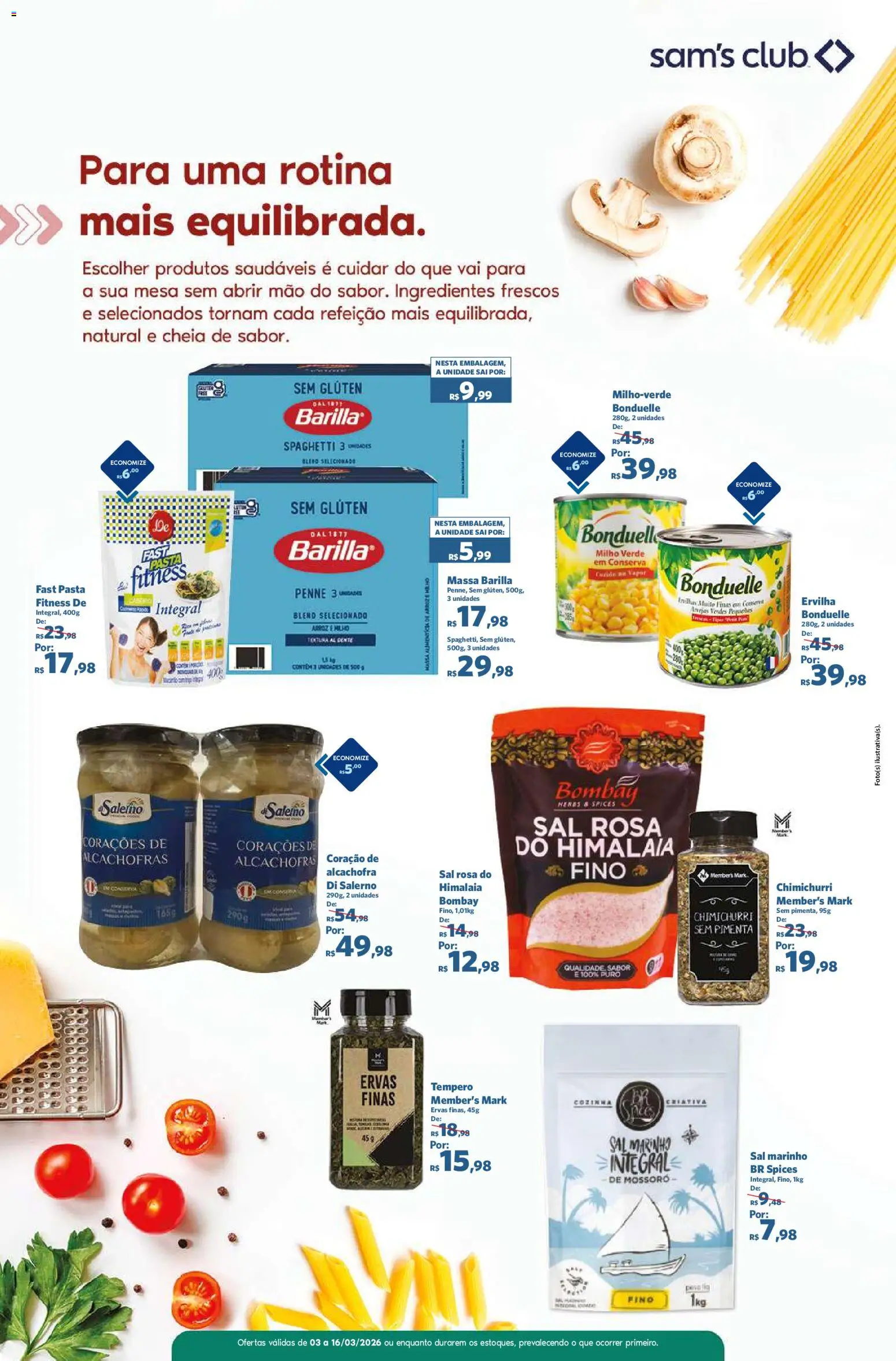 Sam's Club Folheto - válido de 03.03.2026 | Página: 7 | Produtos: Ervilha, Pimenta, Mesa, Massa