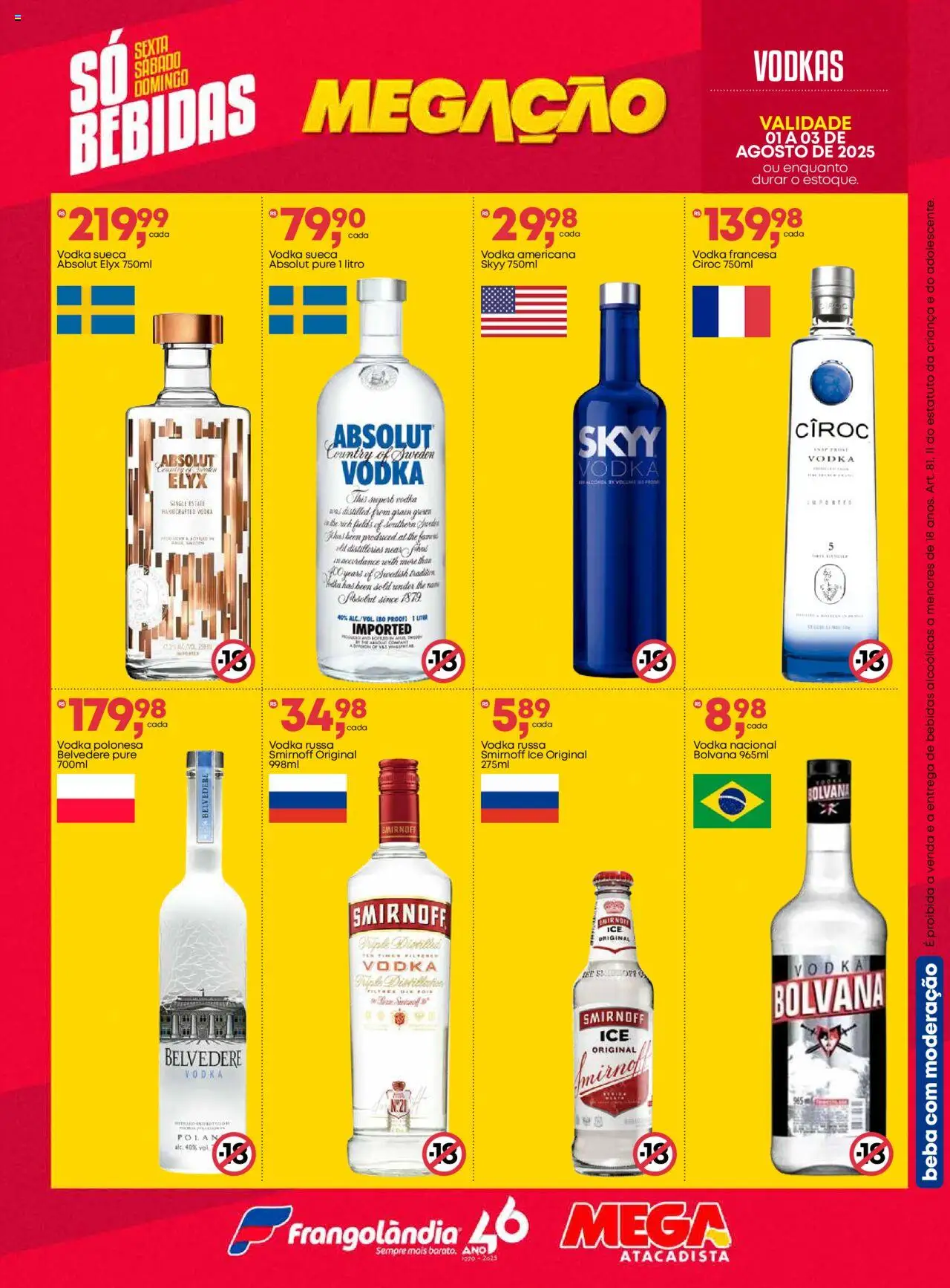Frangolândia Folheto - válido de 01.08.2025 | Página: 4 | Produtos: Vodka