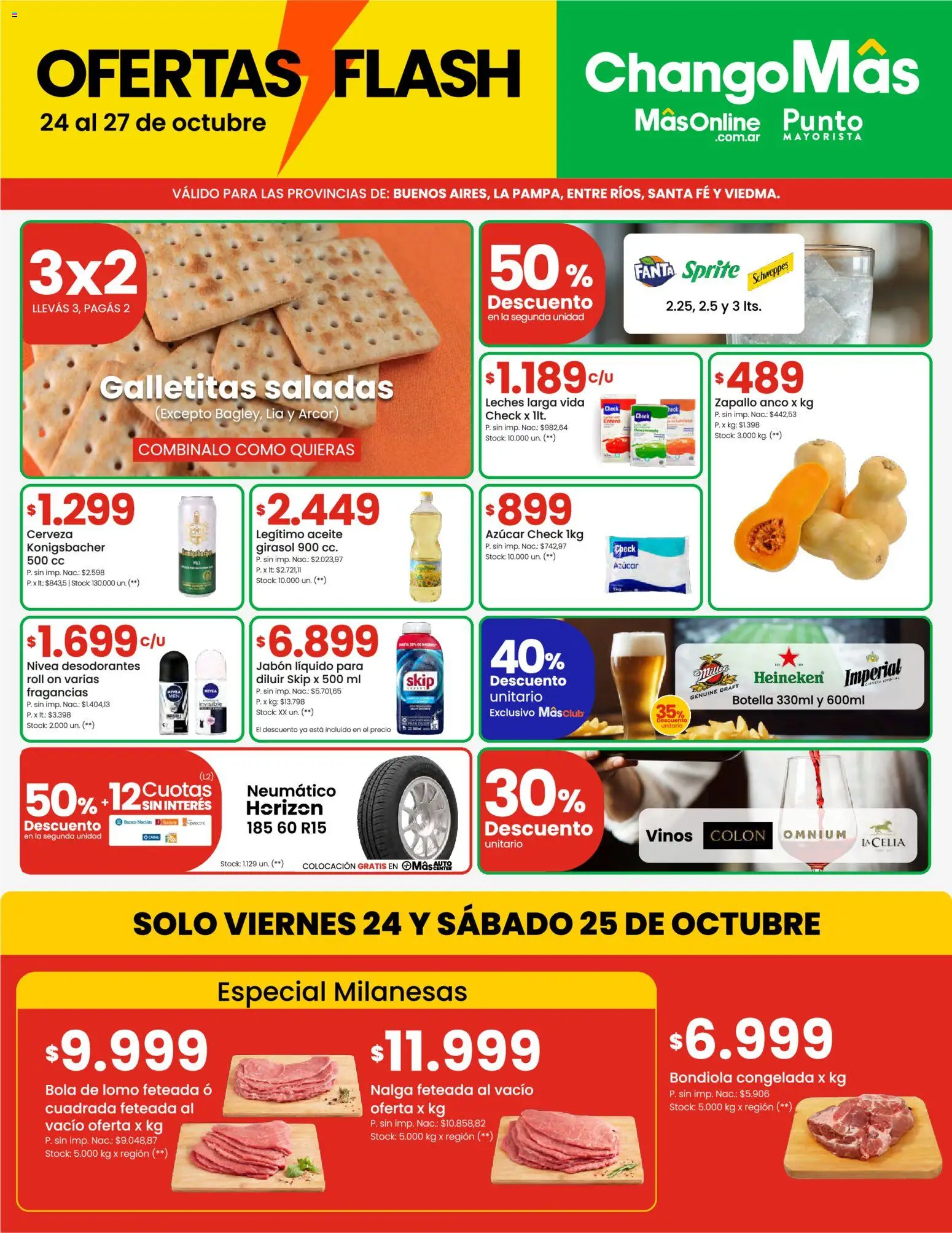 Punto Mayorista catálogo Flash │ válido desde el 24.10.2025 | Página: 1 | Productos: Botella, Banco, Zapallo, Aceite