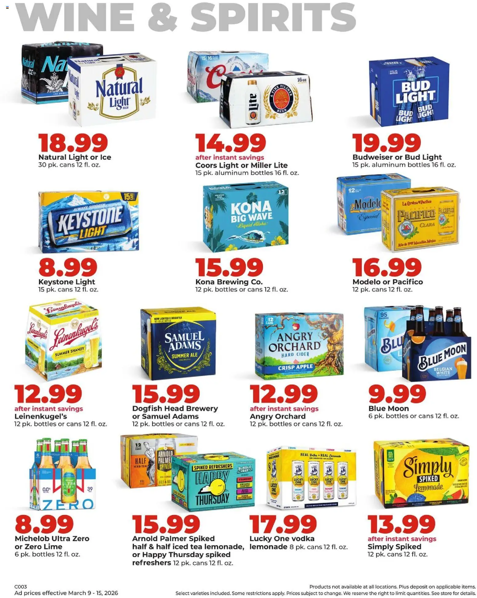 HyVee Weekly Ad - valid from 09.03.2026 | Page: 37 | Products: Cider, Tea, Vodka, Lime