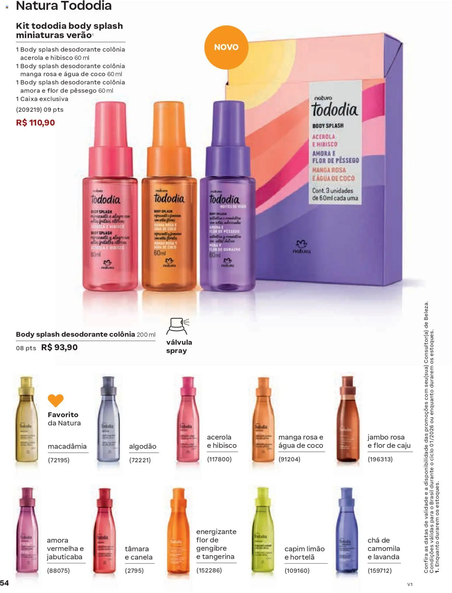 Natura Folheto - válido de 26.12.2025 | Página: 54 | Produtos: Coco, Macadâmia, Hortelã, Desodorante