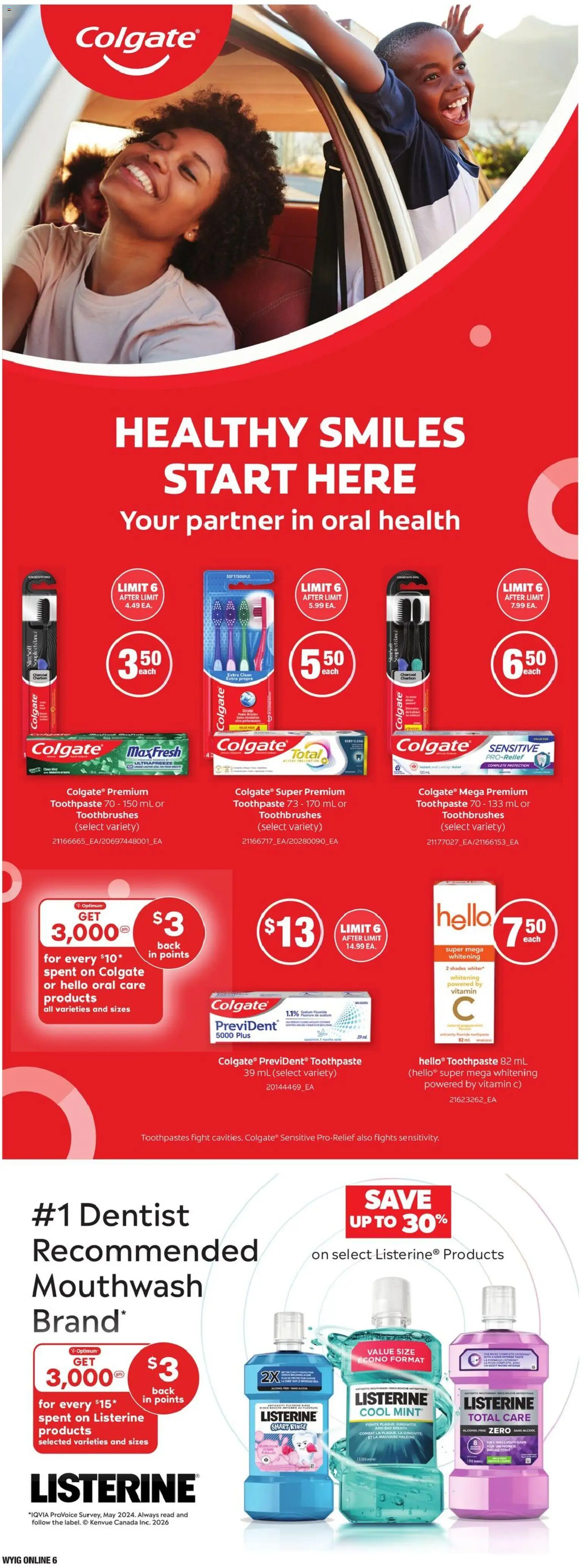 Loblaws flyer valid from 09.04.2026 | Page: 16 | Products: Toothpaste, Mouthwash