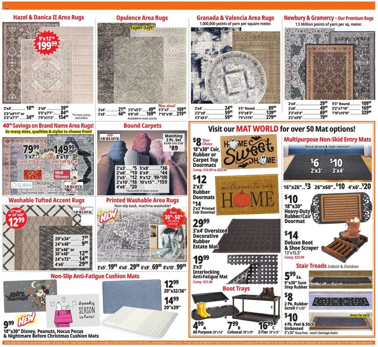Ocean State Job Lot Weekly Ad - valid from 09.10.2025 | Page: 7 | Products: Yarn, Carpet, Doormat, Cushion